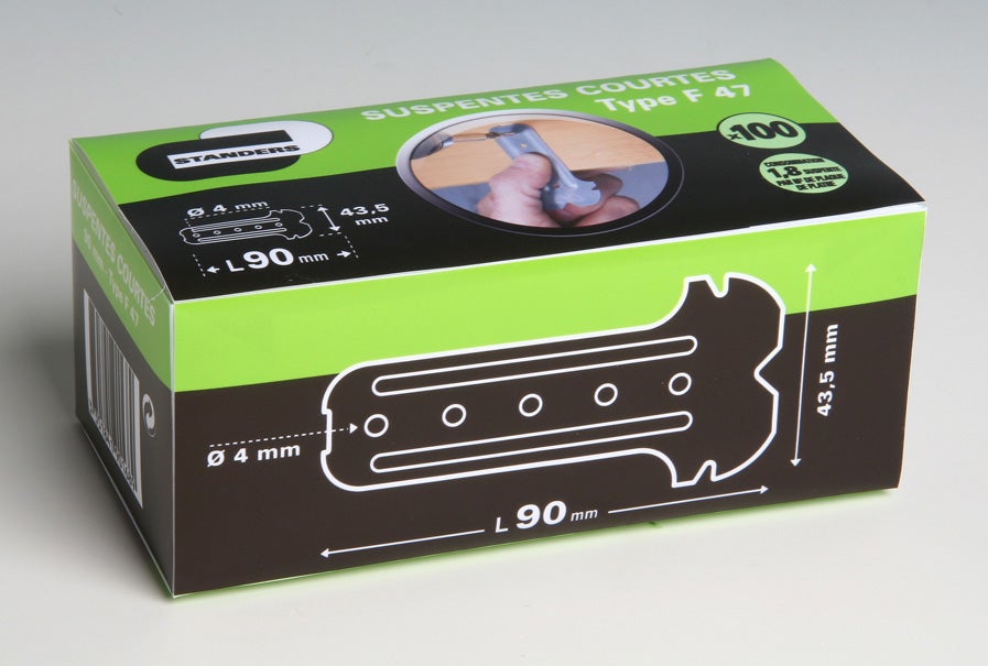 Lot de 100 suspentes courtes, STANDERS, 90 mm-47 - 2