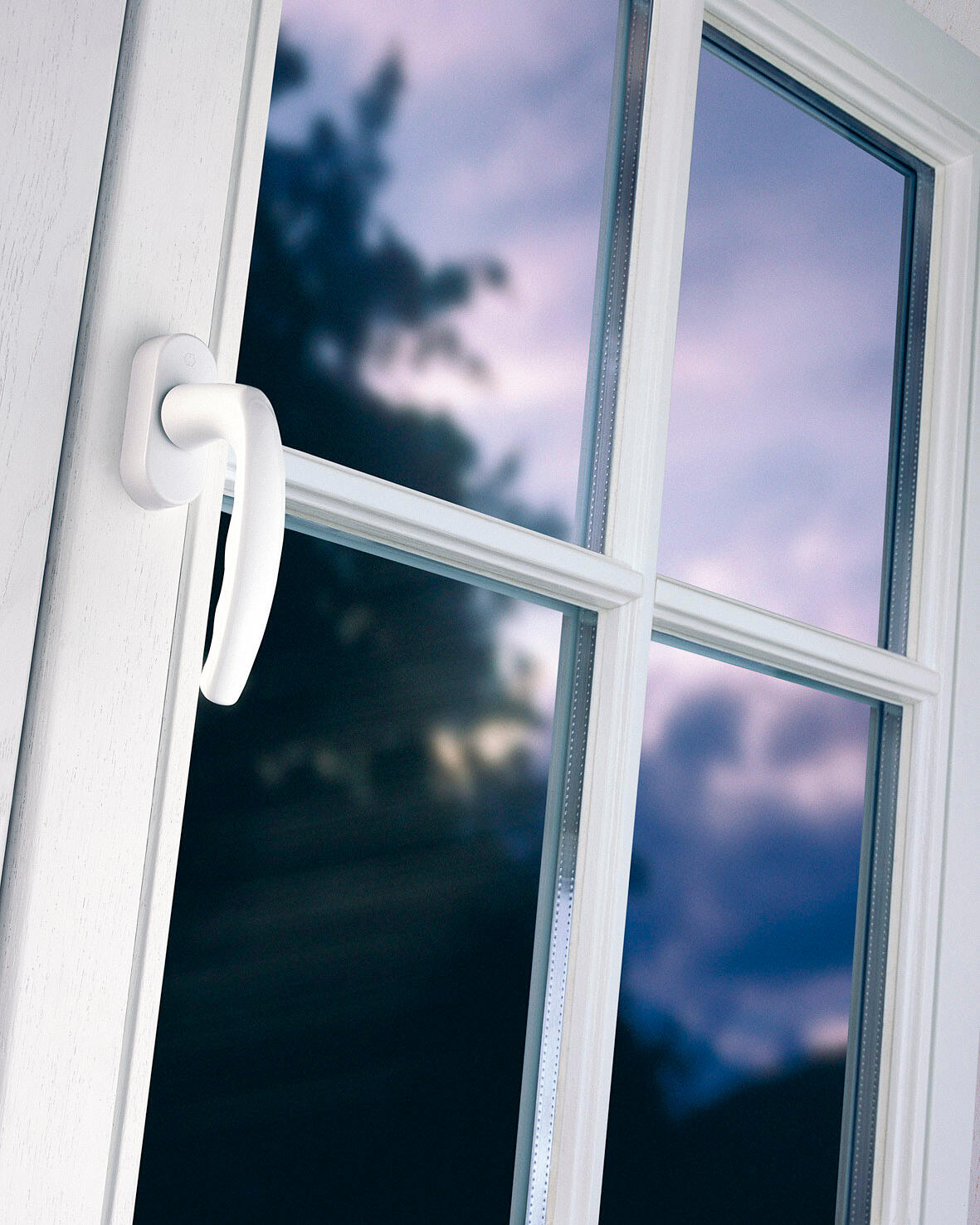 Poignée Atlanta Secustik sécurisée alu blanc pour Fenêtres PVC et aluminium - 6