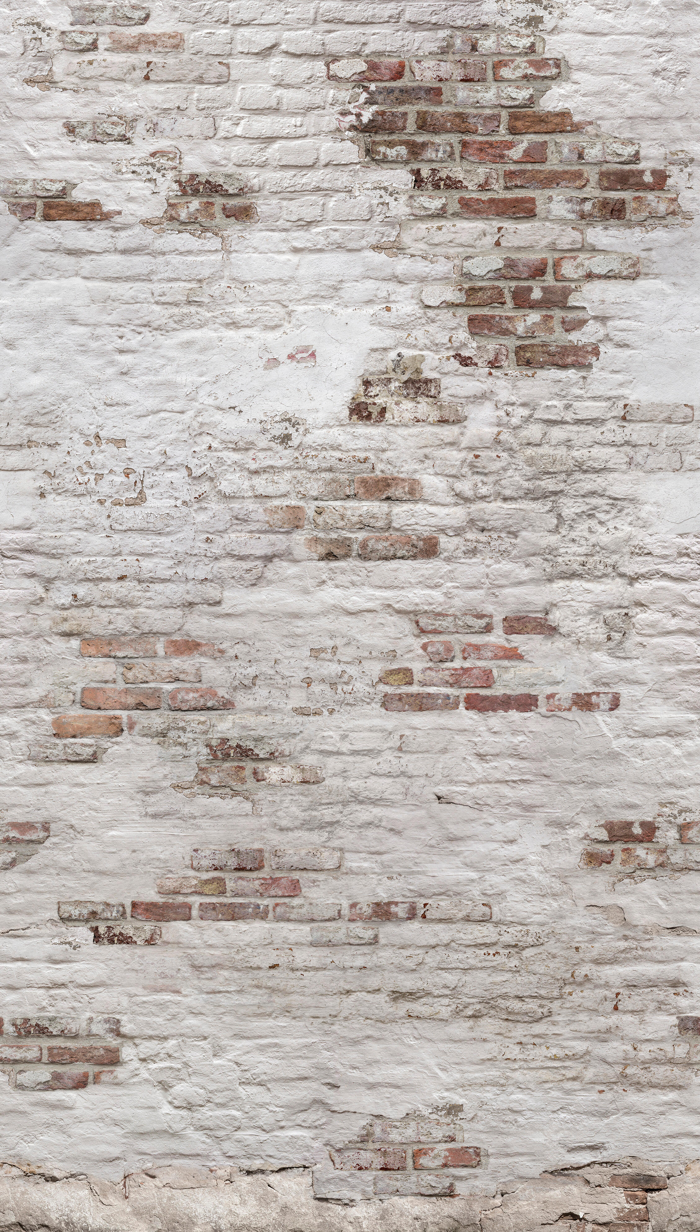 Papier peint panoramique brique blanc et marron l.159 x H.280 cm - 2