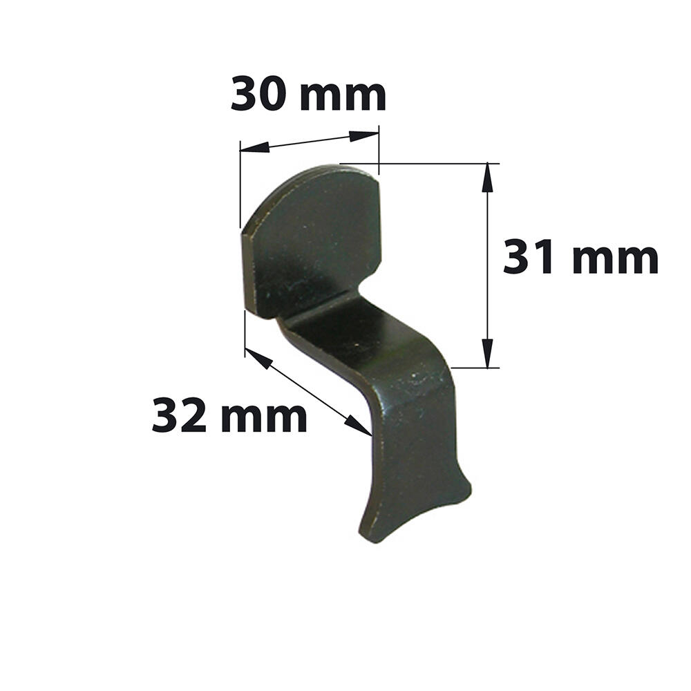 Butée de volet à sceller en acier noir prépeint, H.70 x L.30 x P.40 mm AFBAT - 3