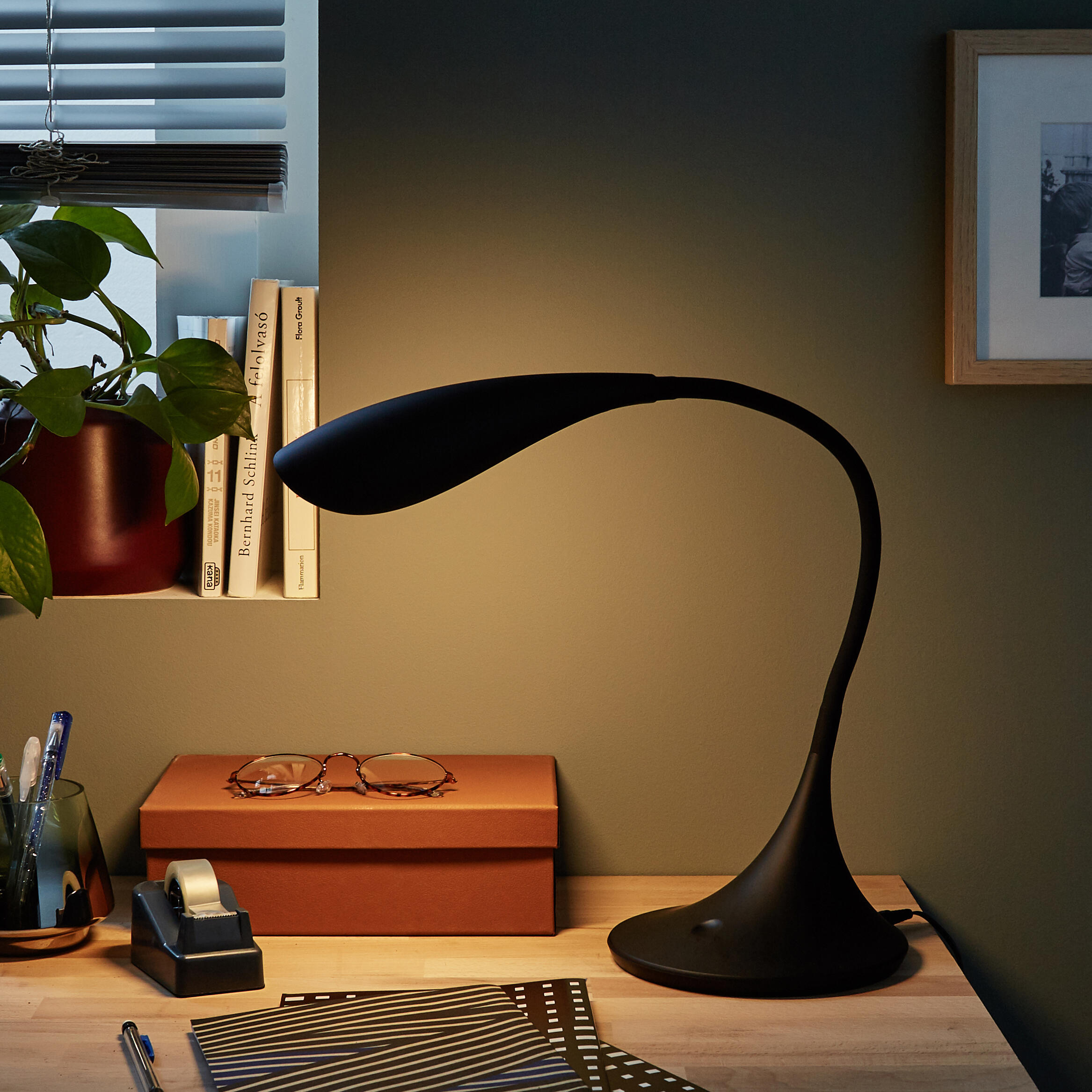 Lampe de bureau LED Pico , pvc, noir, H.38 cm, INSPIRE - 2