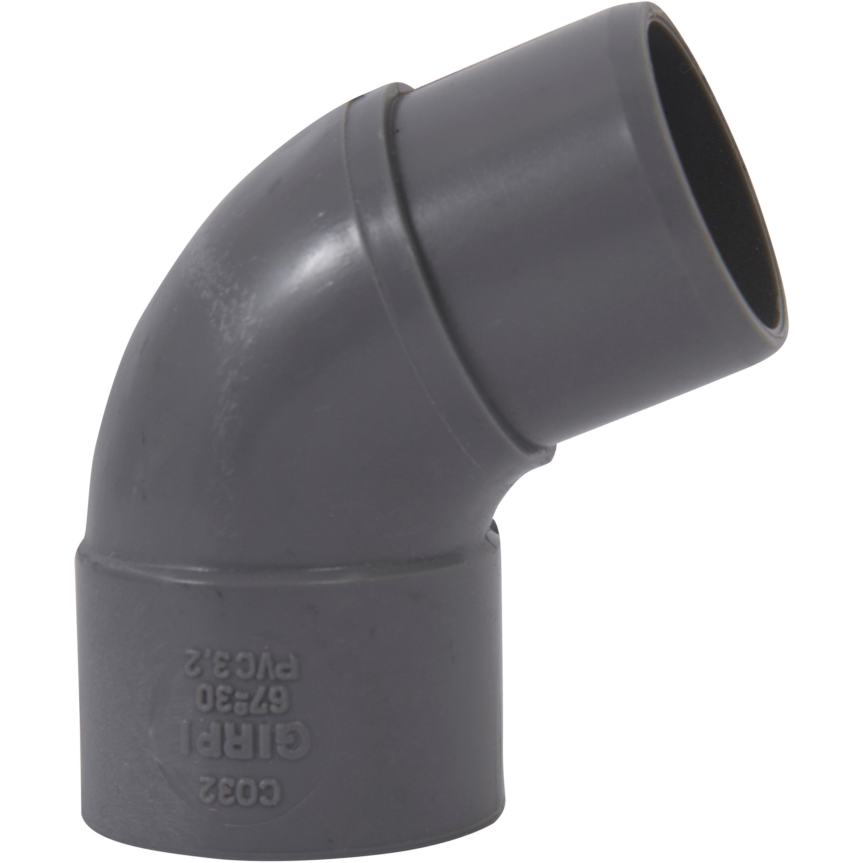 Coude 67°30 en pvc à coller, femelle / mâle, D.32 - 2