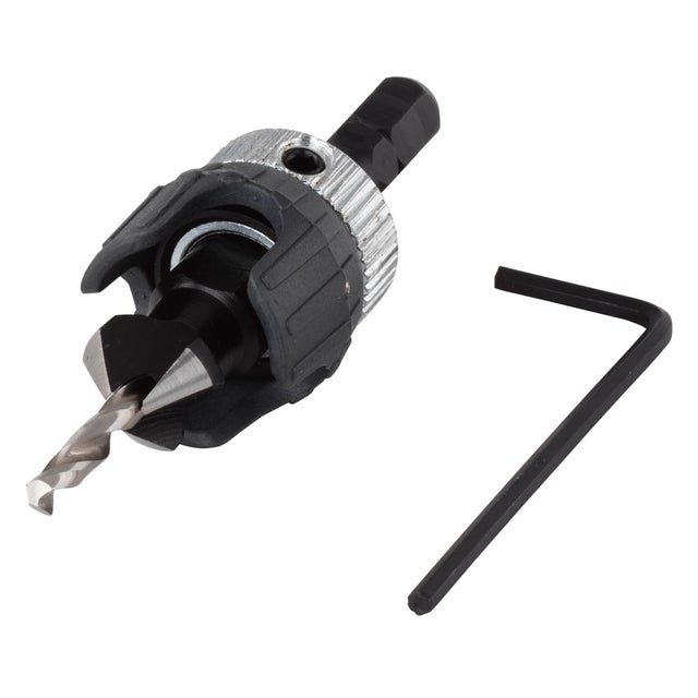 Foret avec fraisoir et butée de profondeur WOLFCRAFT Diam 3.2 à 12 mm