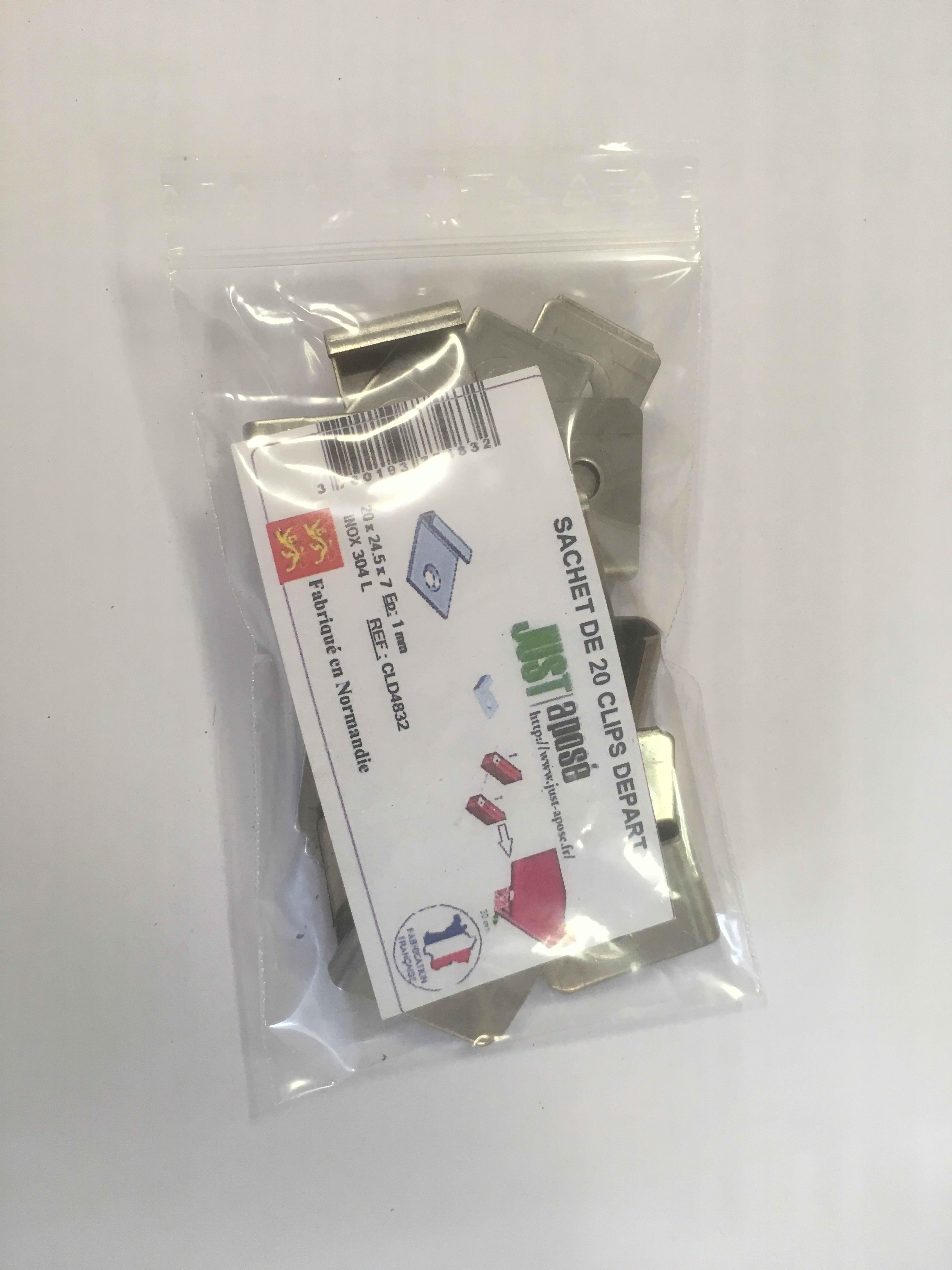 Lot de 20 clips de départ pour planche Chausey - NINA - 2