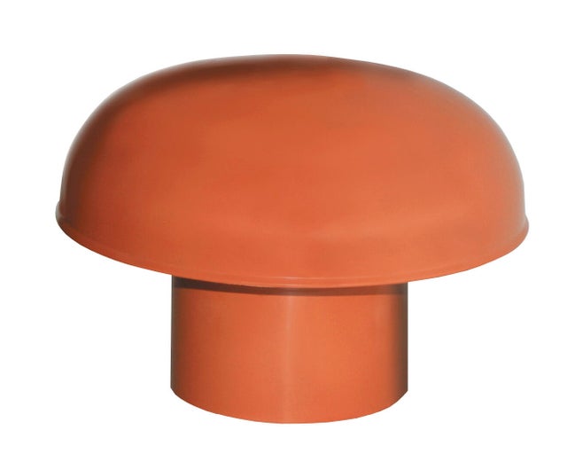 Chapeau de ventilation pvc rouge tuile FIRST PLAST, Diam.80 mm
