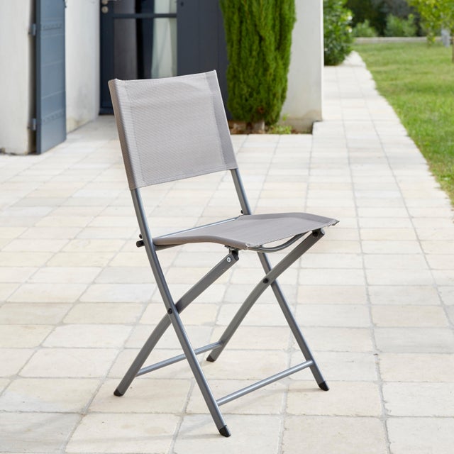 Chaise de jardin NATERIAL Emys en acier gris