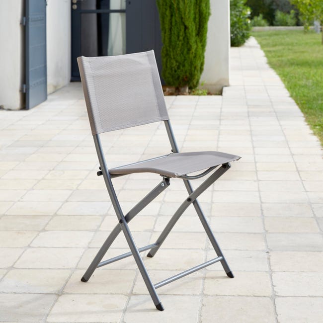 Chaise Emys en Acier Gris