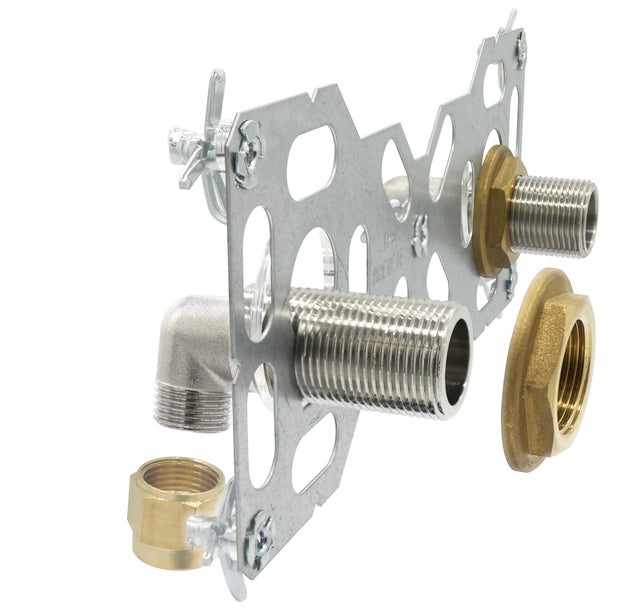 Double sortie de cloison mâle à compression pour tube per, Diam.16 mm 20 x 27 mm