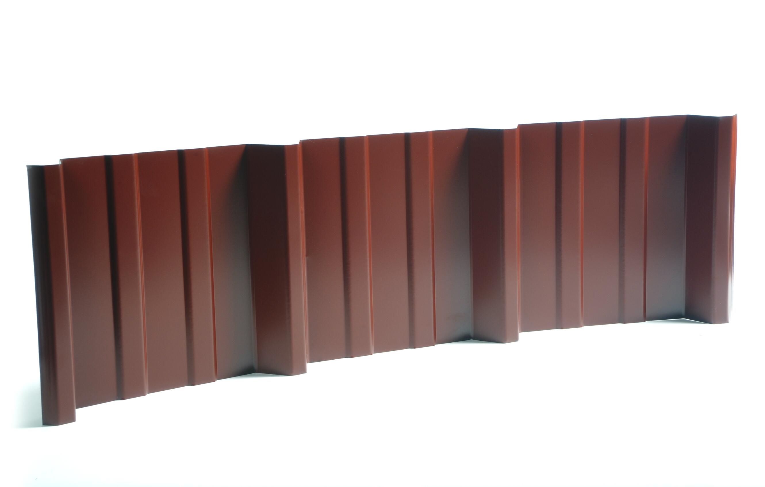 Plaque de couverture, nervuré rouge, l.105 x L.300 cm, H.45 mm, Ep.0.5 mm - 3