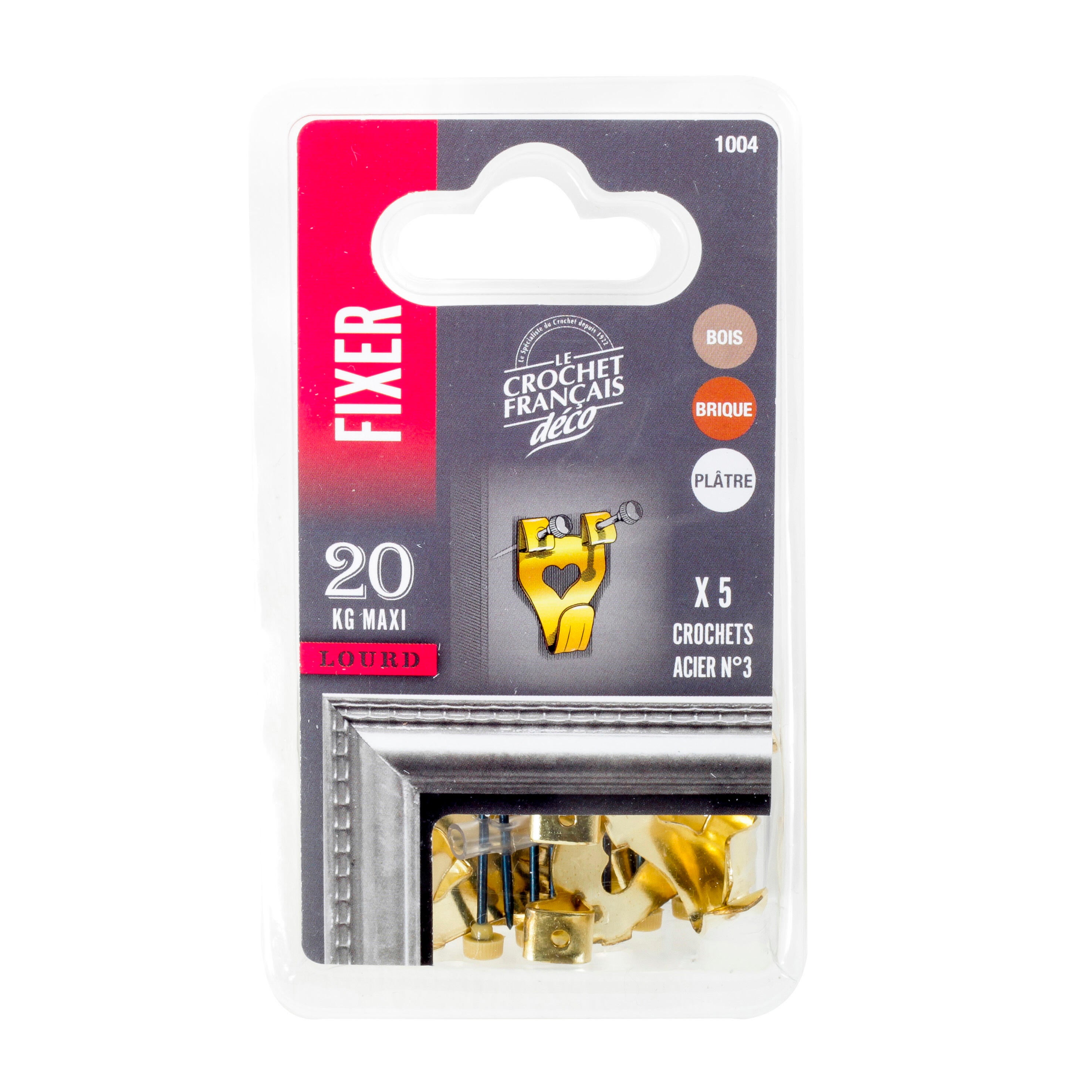 Lot de 5 crochets et aiguilles LE CROCHET FRANCAIS H.34 x l.23 mm - 2