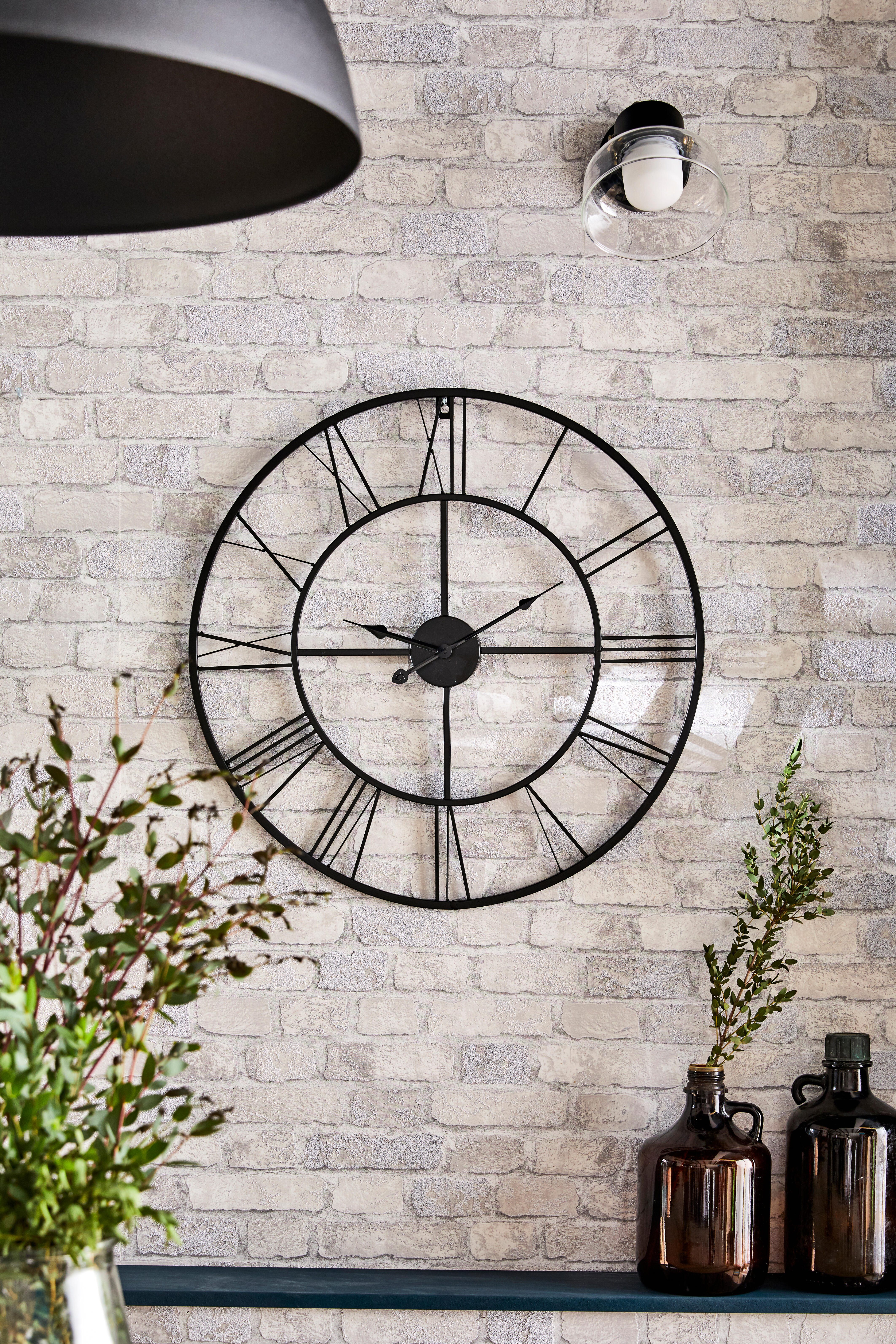 Papier peint intissé Brique 3d gris clair - 6