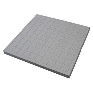 Tampon de sol polypropylène gris FIRST PLAST, L.40 x l.40 cm