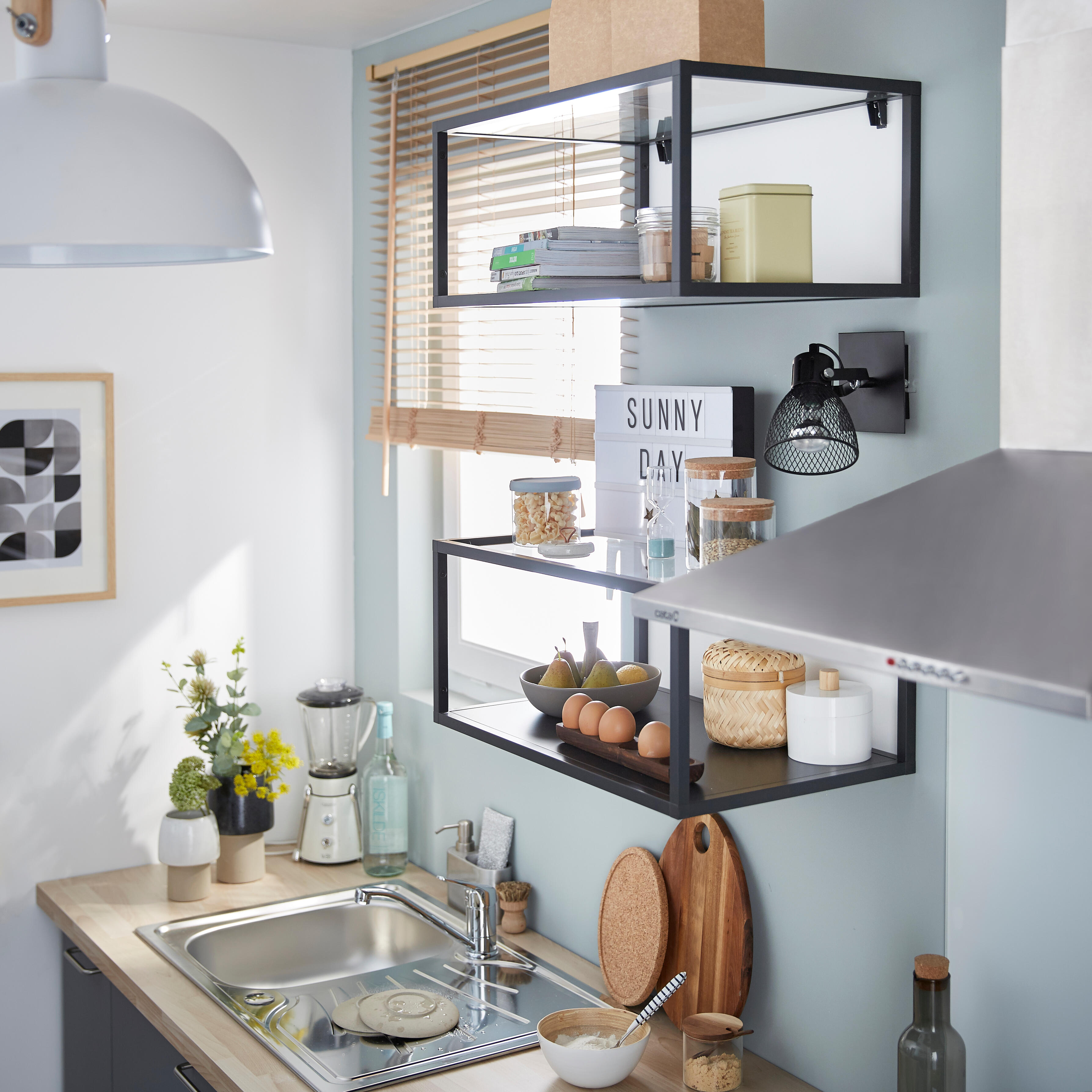 Evier à encastrer 1 bac avec égouttoir, Inox lisse, ETOILE Gris - 5