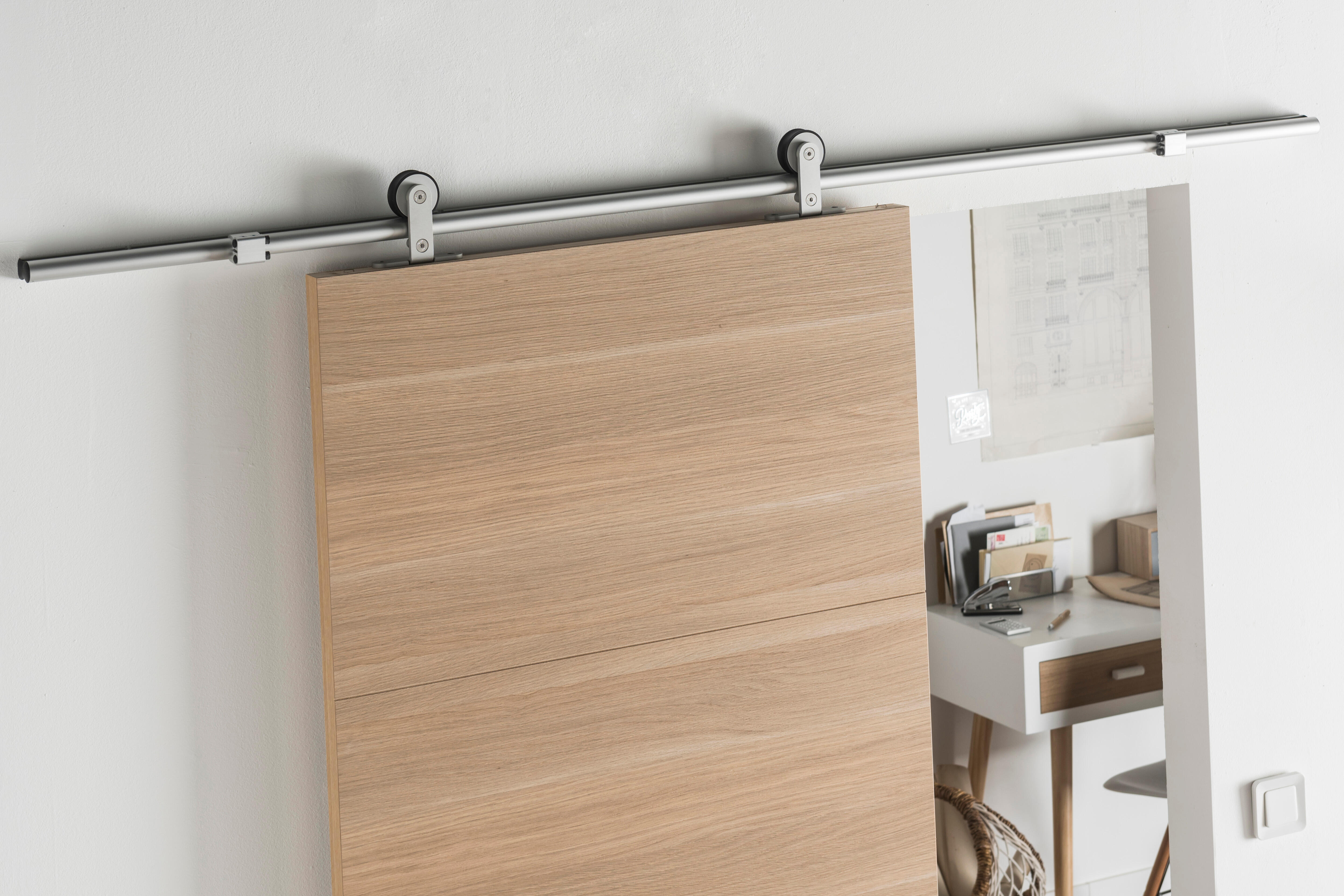 Porte coulissante MDF Madrid 2, H.204 x l.73 cm - 4