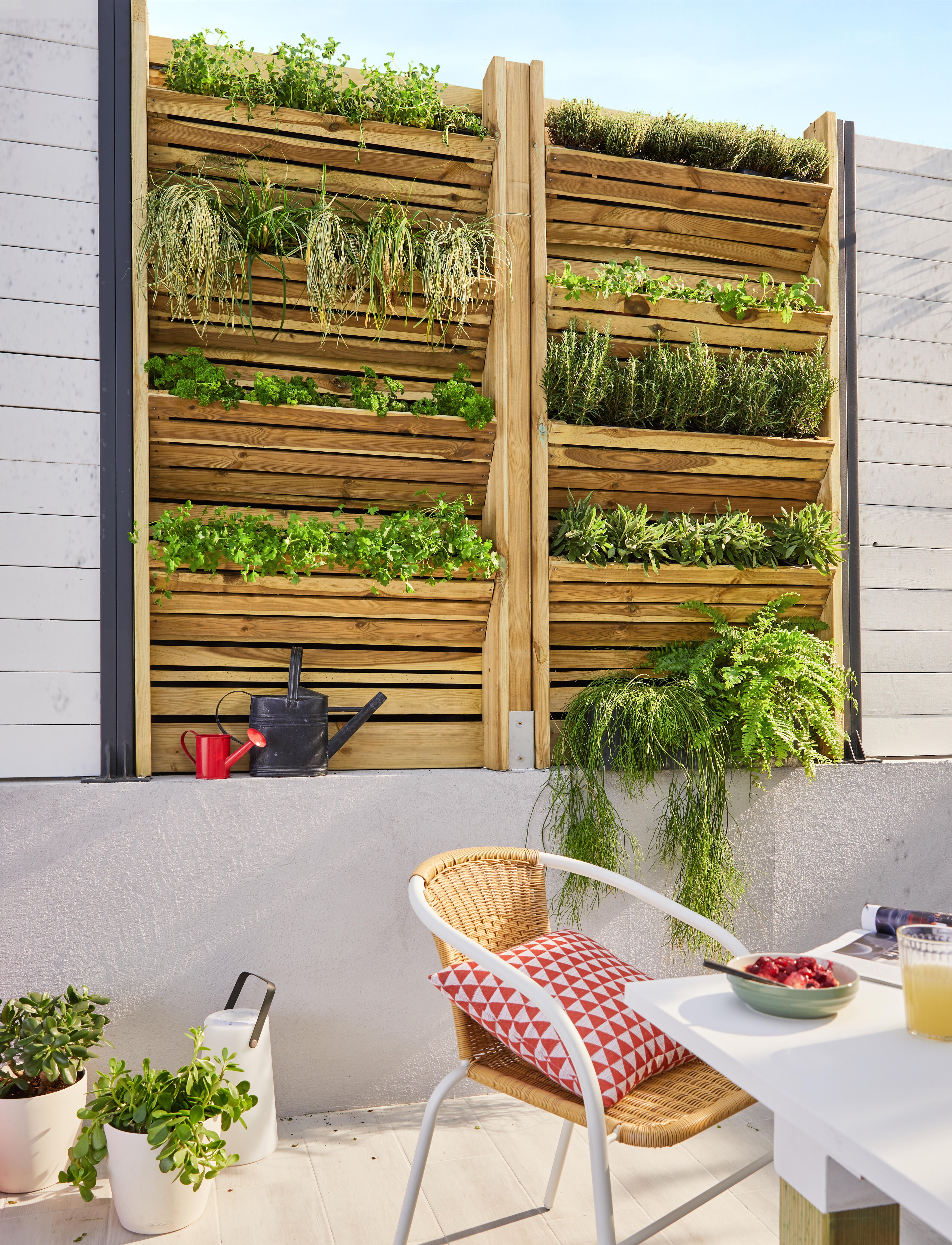 Portail de jardin VOSS.garden pour clôture ganivelle, noisetier 100x100cm, intervalle lattes 7-9cm