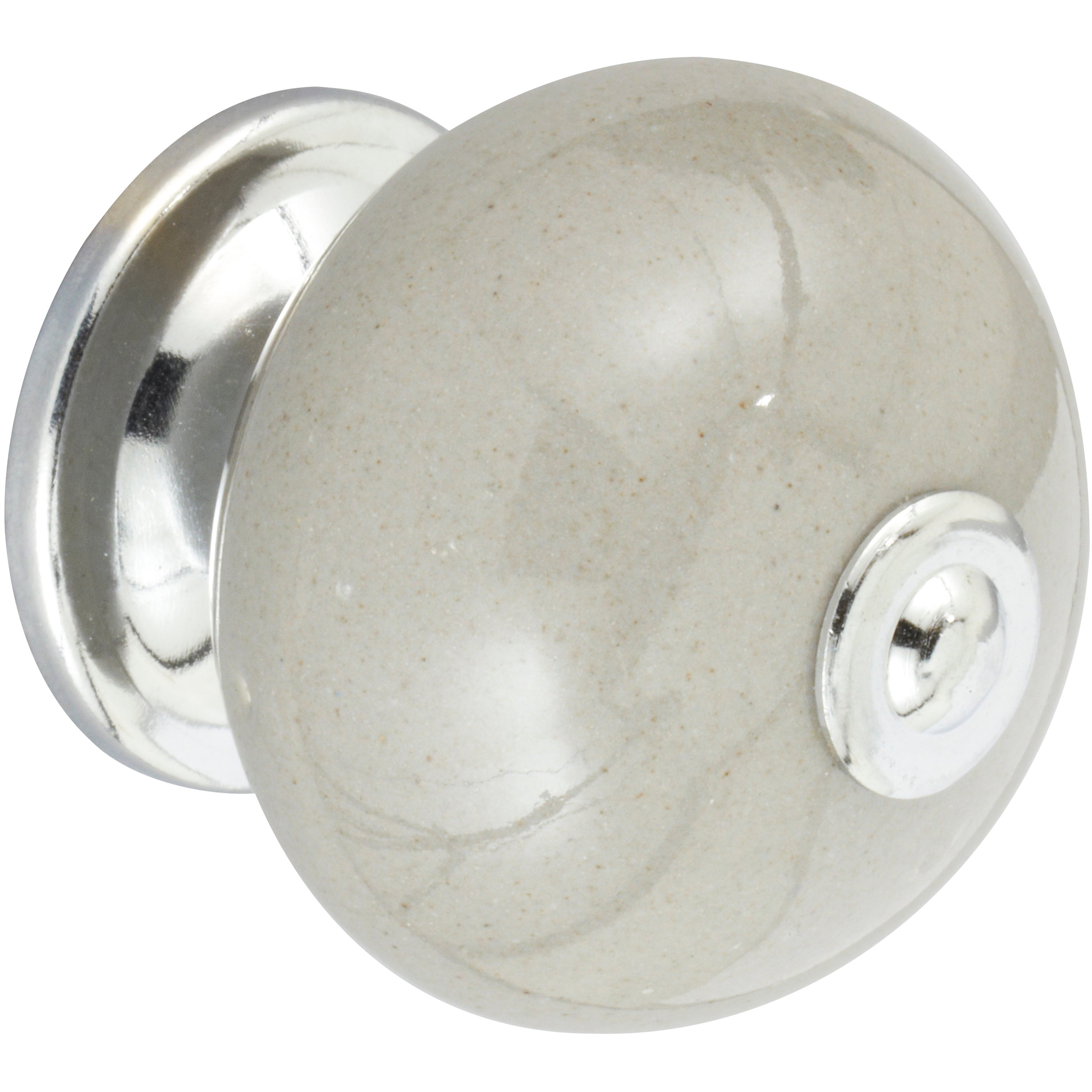 Bouton de meuble Boule, porcelaine gris foncé brillant, Diam.40 mm - 2