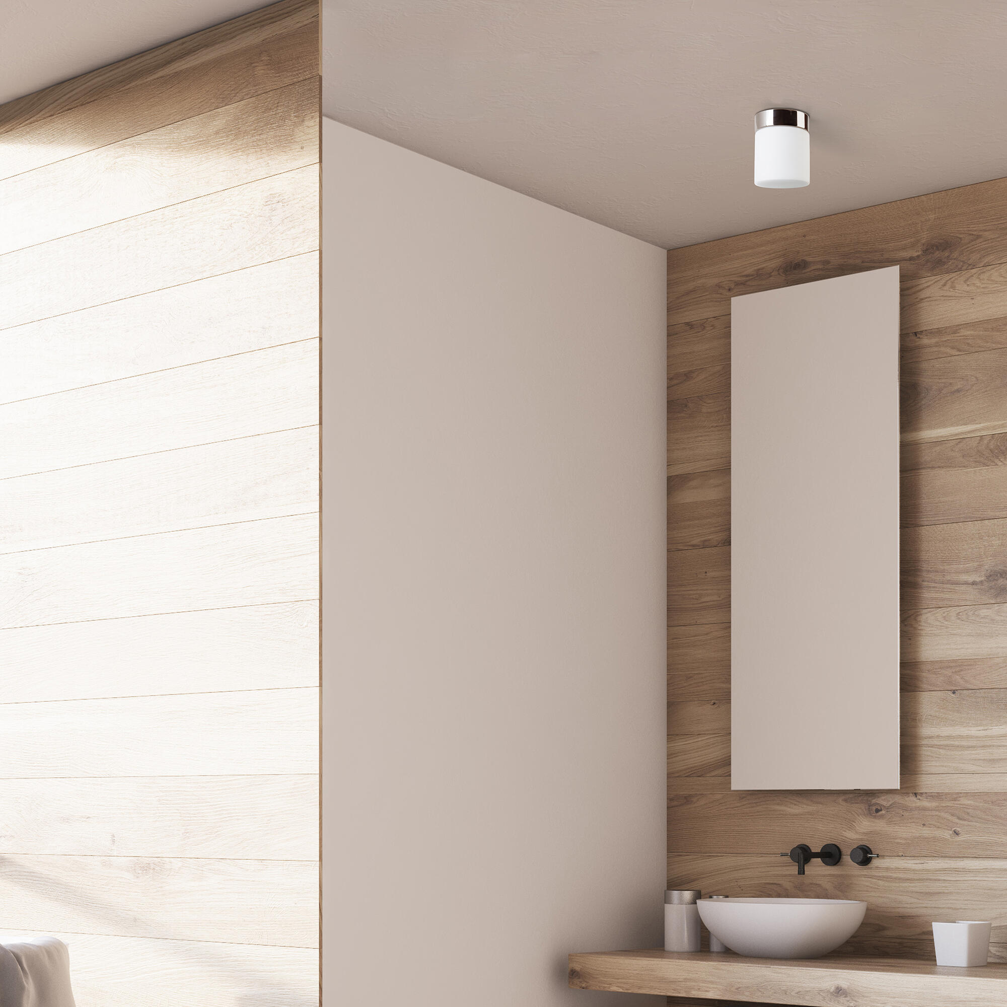 Plafonnier, design acier module led Petit verre D.10 cm - 2
