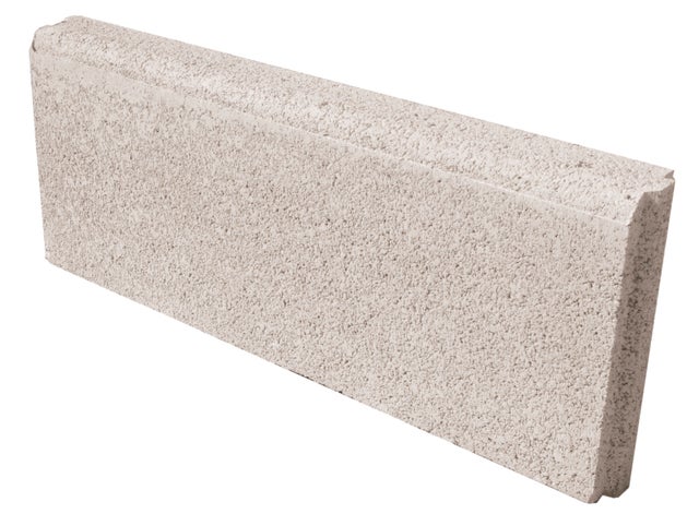 Bordure droite avec emboîtement béton ton pierre, H.20 x L.50 cm
