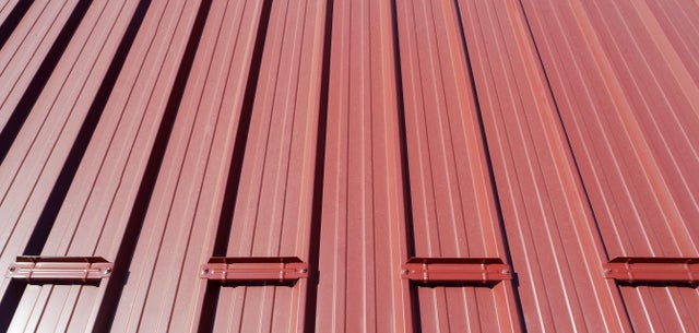 Plaque de couverture, nervuré rouge, l.105 x L.300 cm, H.45 mm, Ep.0.5 mm