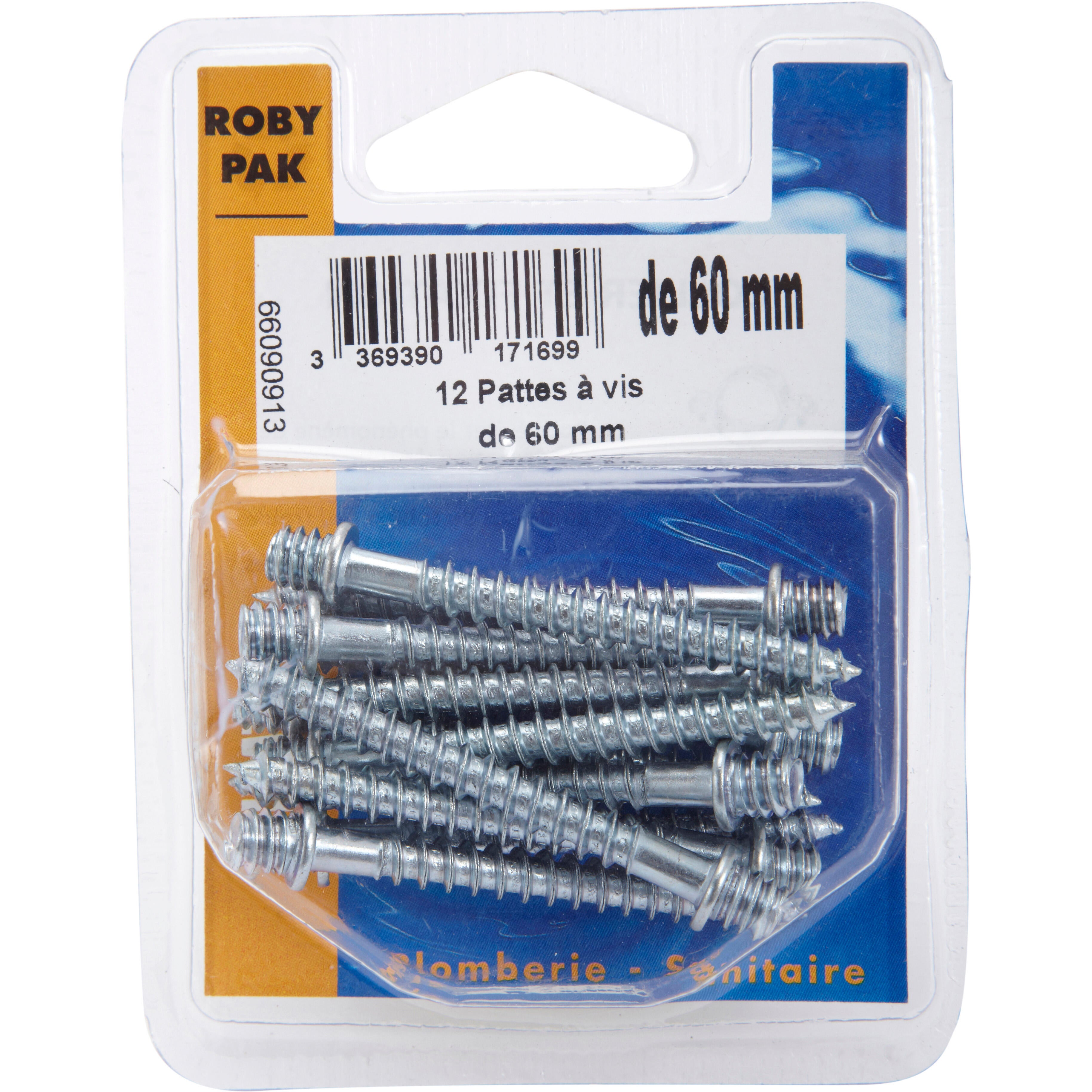 Lot de 12 pattes à vis en acier à visser - 4