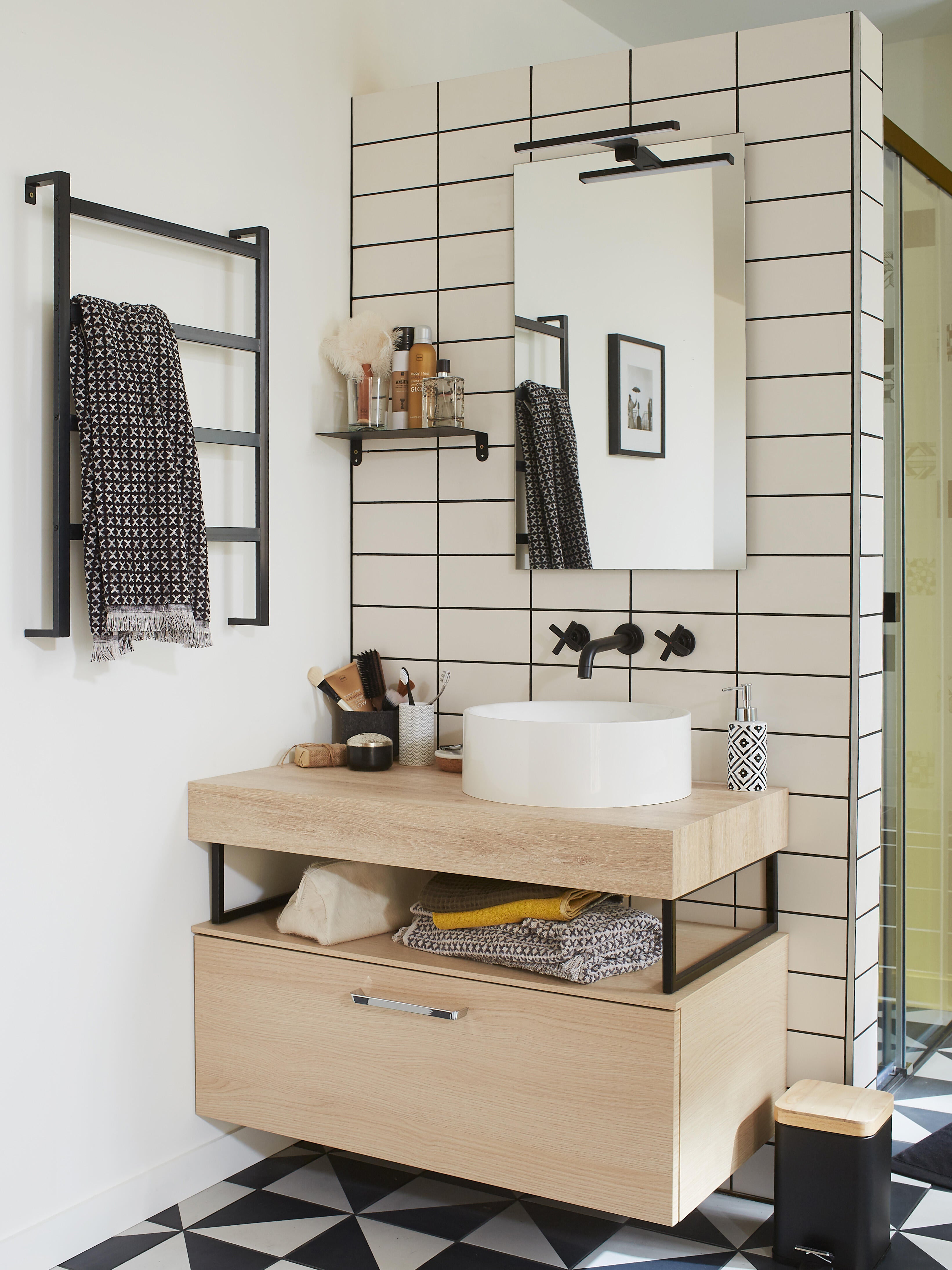 Porte-serviettes à fixer ou à suspendre, Scandi - 2