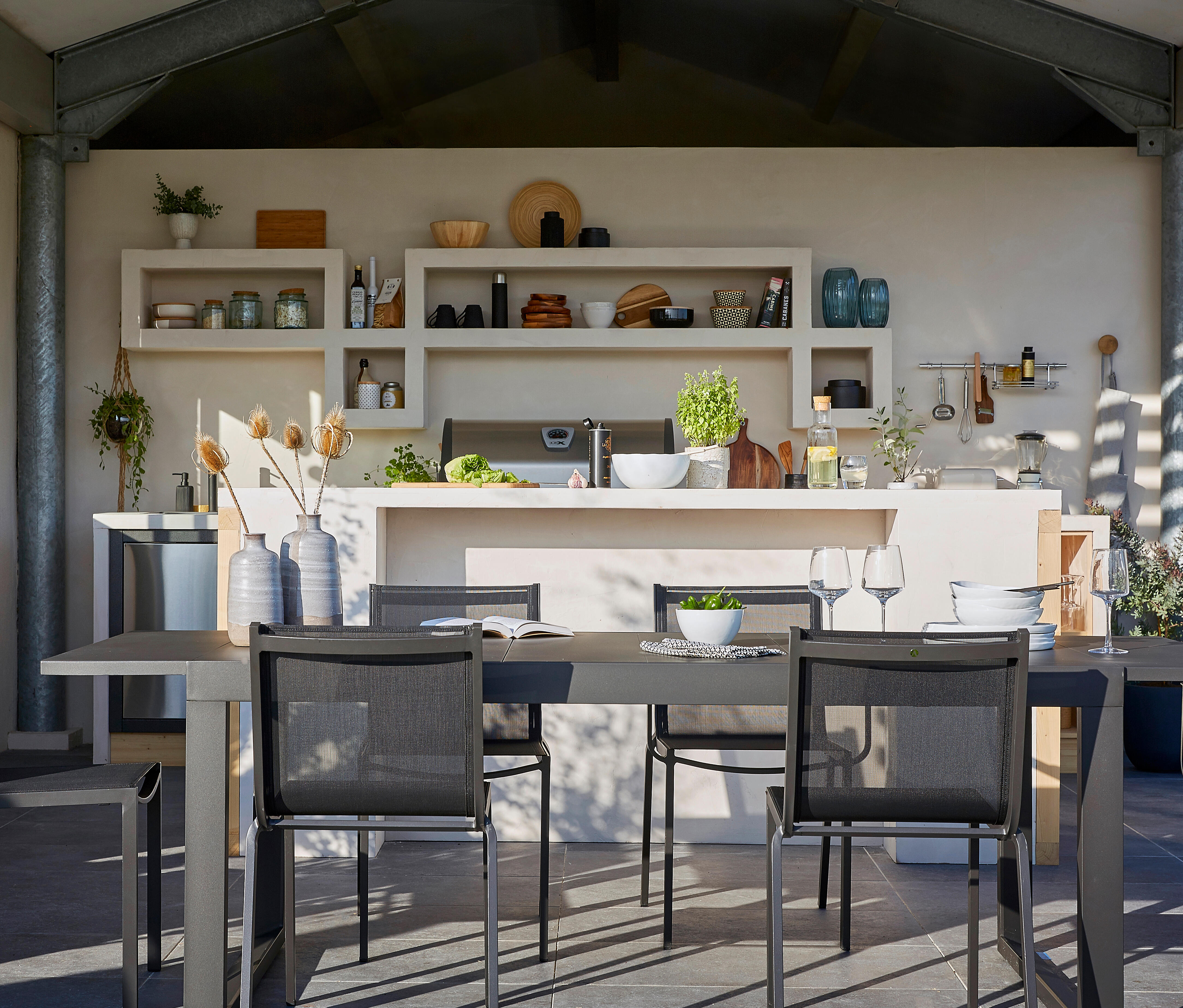 Chaise de jardin en aluminium Horizon anthracite - 3