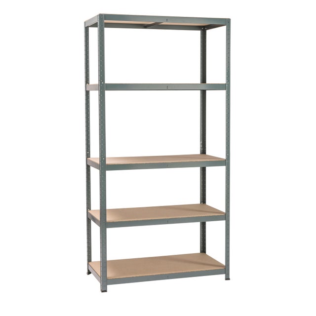 Etagère acier époxy SPACEO, 5 tablettes l.100xH.196xP.50