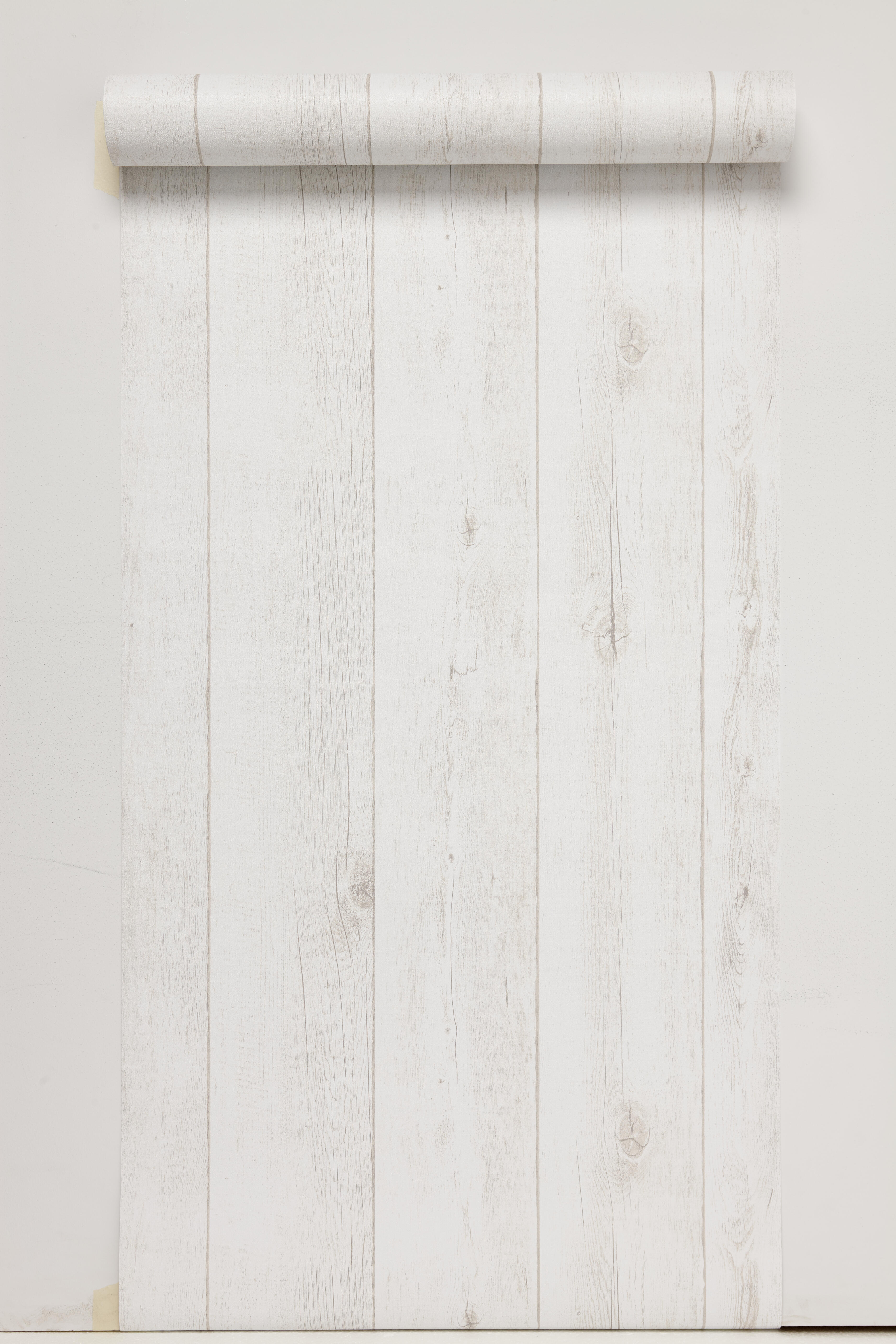 Papier peint vinyle sur intissé Planche de bois blanc - 7