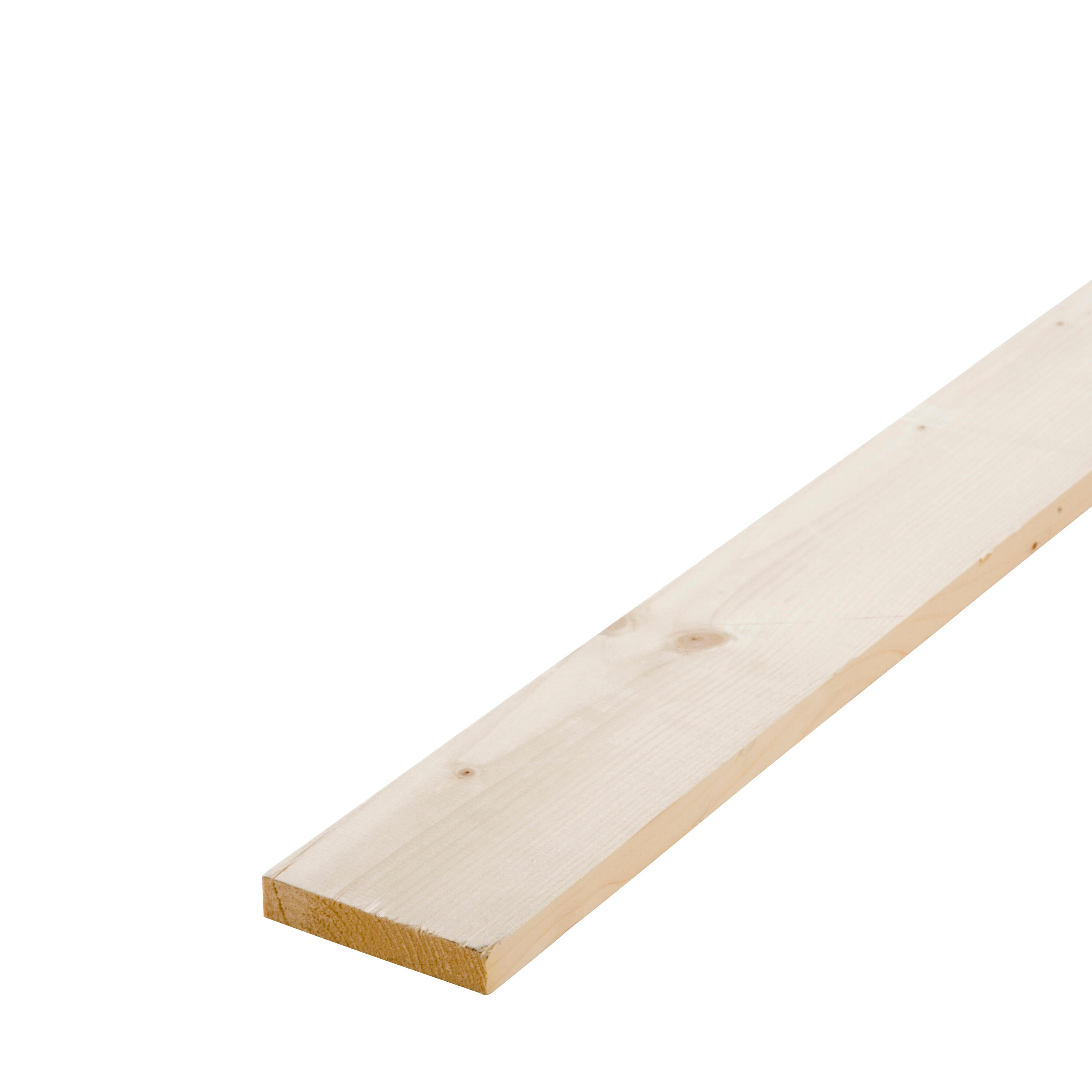 Planche sapin petits noeuds raboté, 18 x 96 mm, L.2.4 m - 2