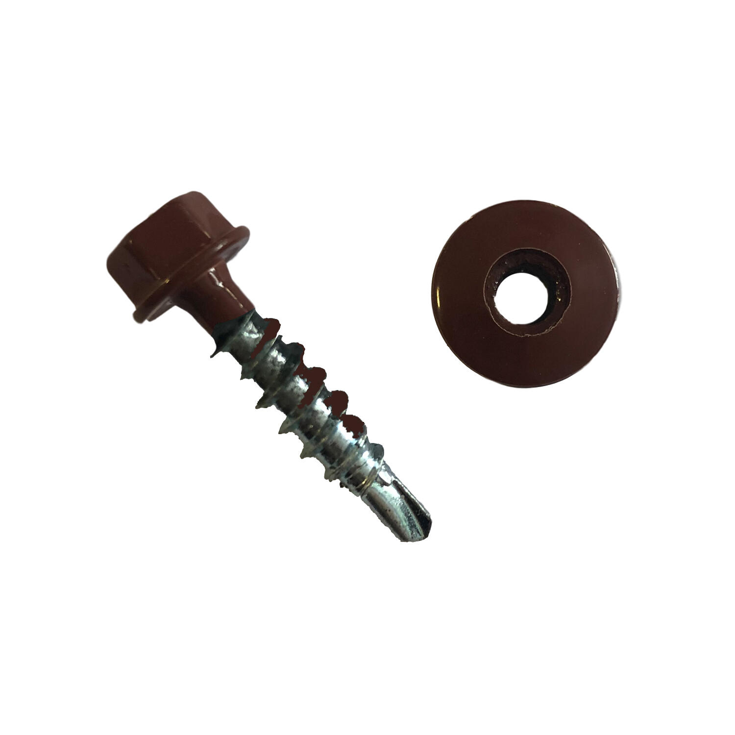 Lot de 100 vis étanches Torx 4,5 x 25 mm, avec rondelle d'étanchéité de 15 mm, en acier inoxydable A2 vierge, tête plate, vis universelles