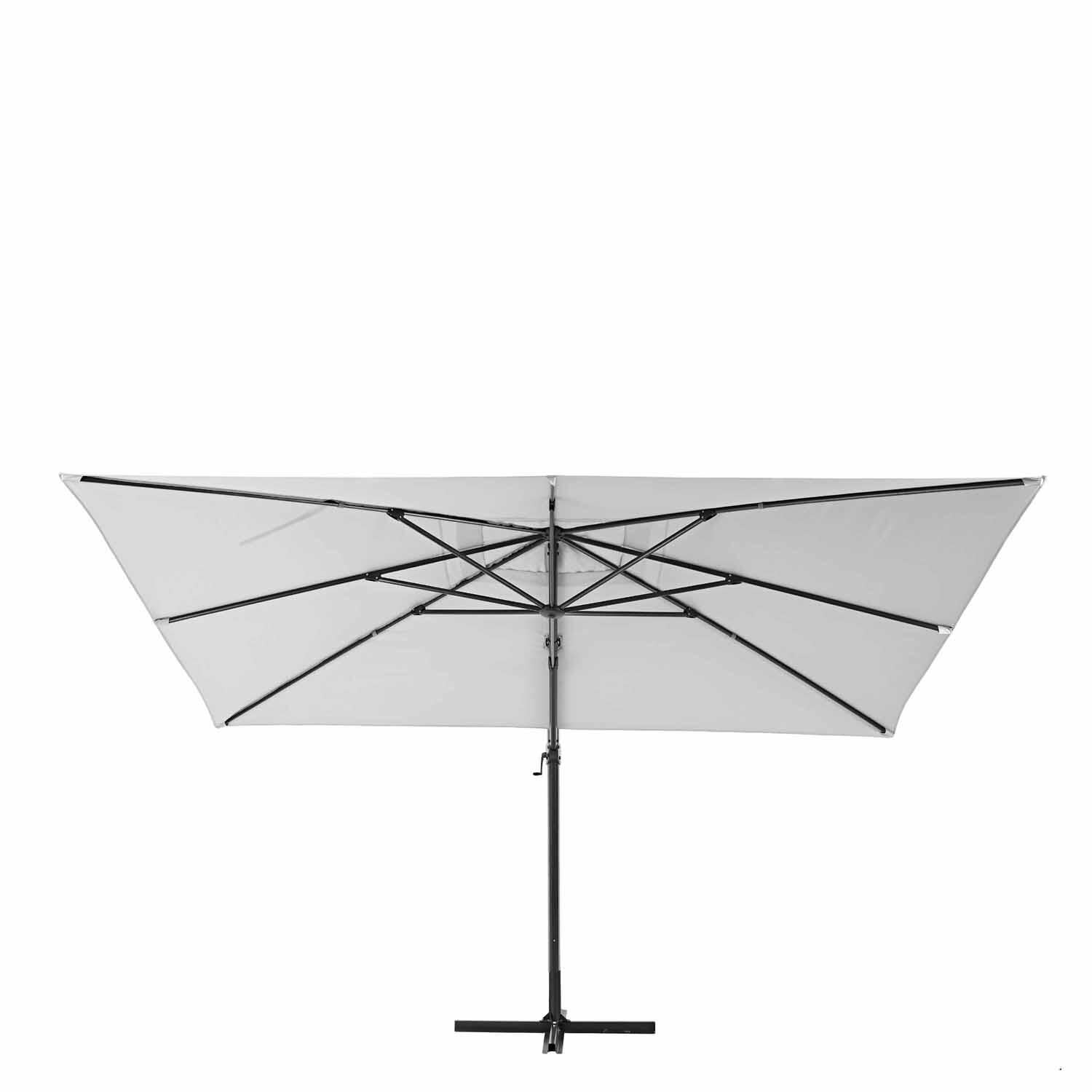 Parasol déporté rectangulaire blanc Aura NATERIAL L.386 x l.281 cm - 8