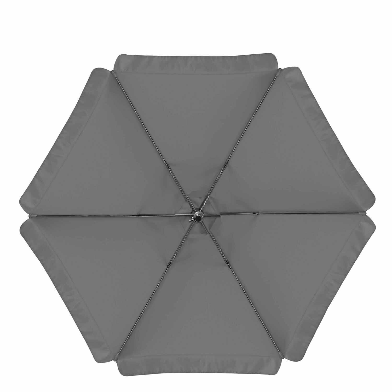Parasol NATERIAL Avea anthracite hexagonal - 5