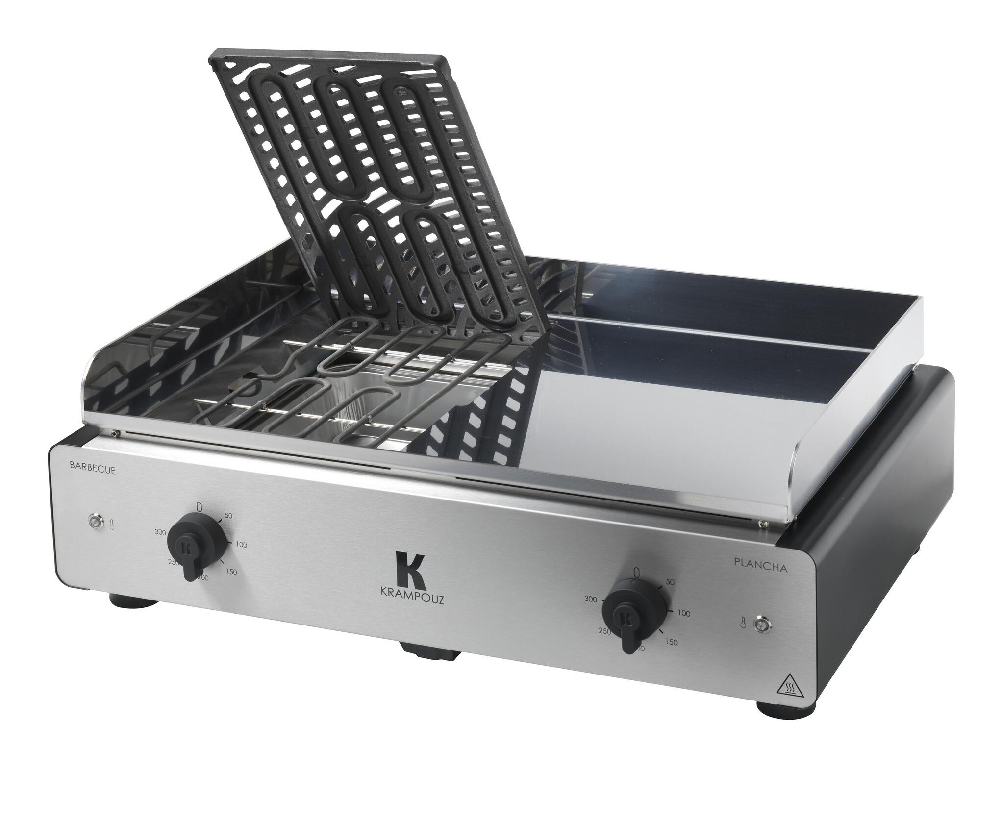 Barbecue et plancha électrique KRAMPOUZ Duo K, inox et noir - 3