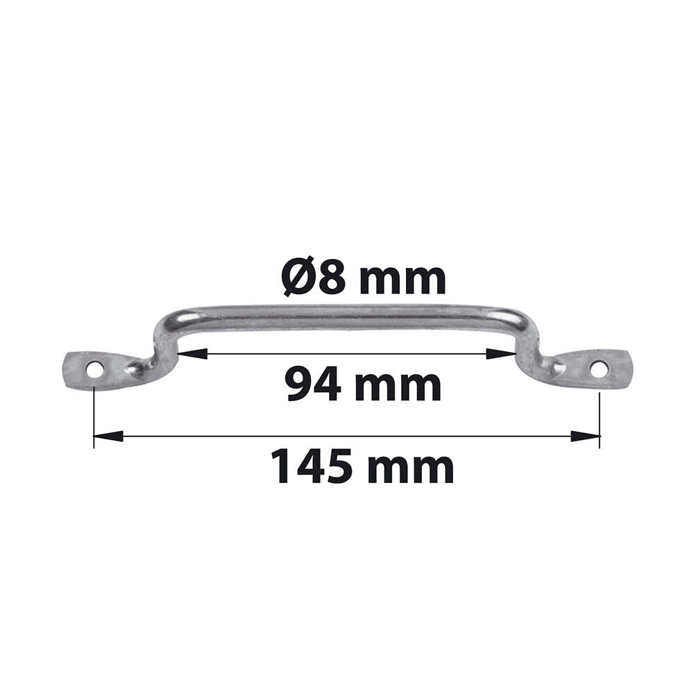 Poignée de volet acier zingué AFBAT, H.35 x l.160 mm - 3
