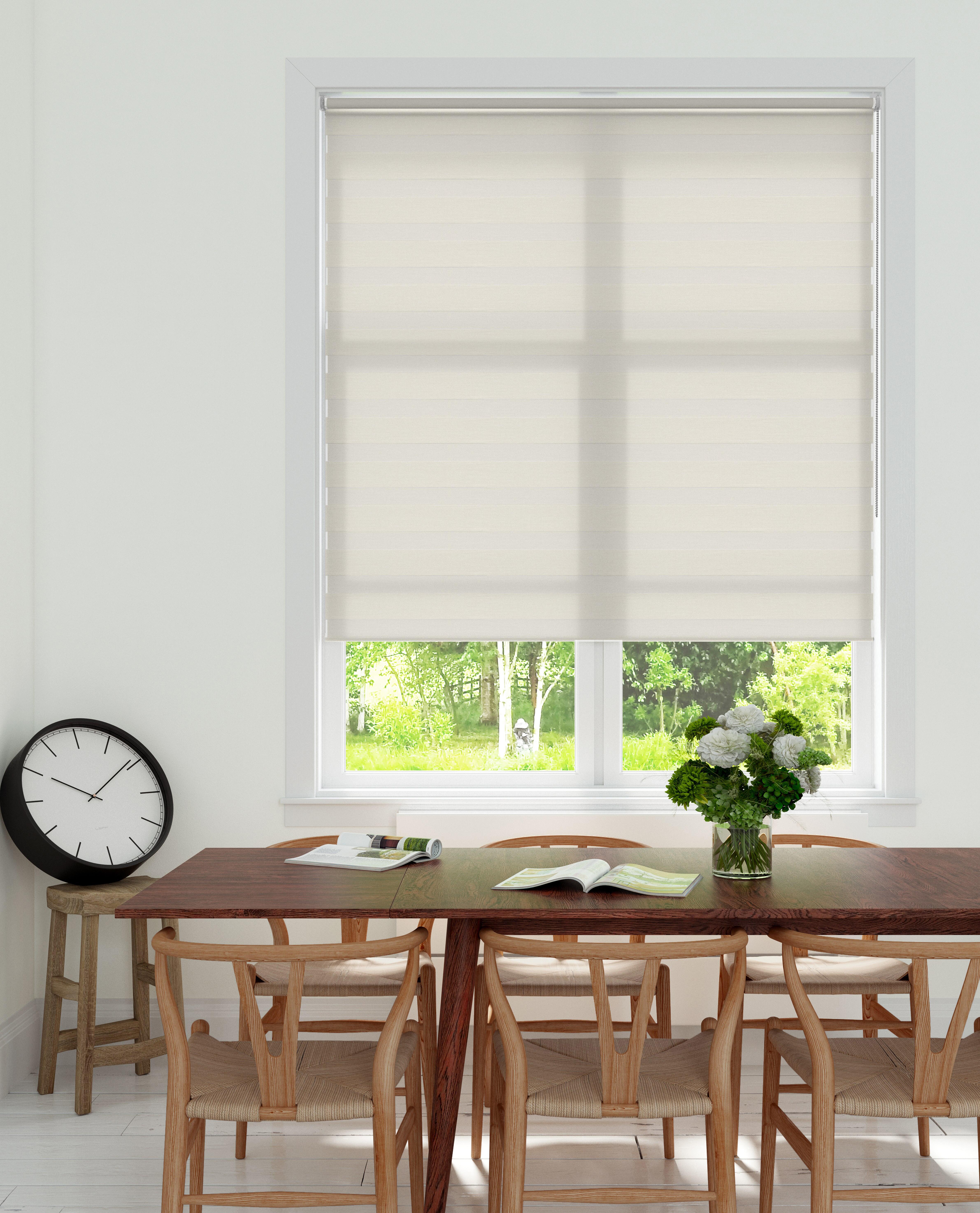 Store enrouleur jour/nuit Authentic blanc, l.40 x H.160 cm, DECOSOL DELUXE - 2