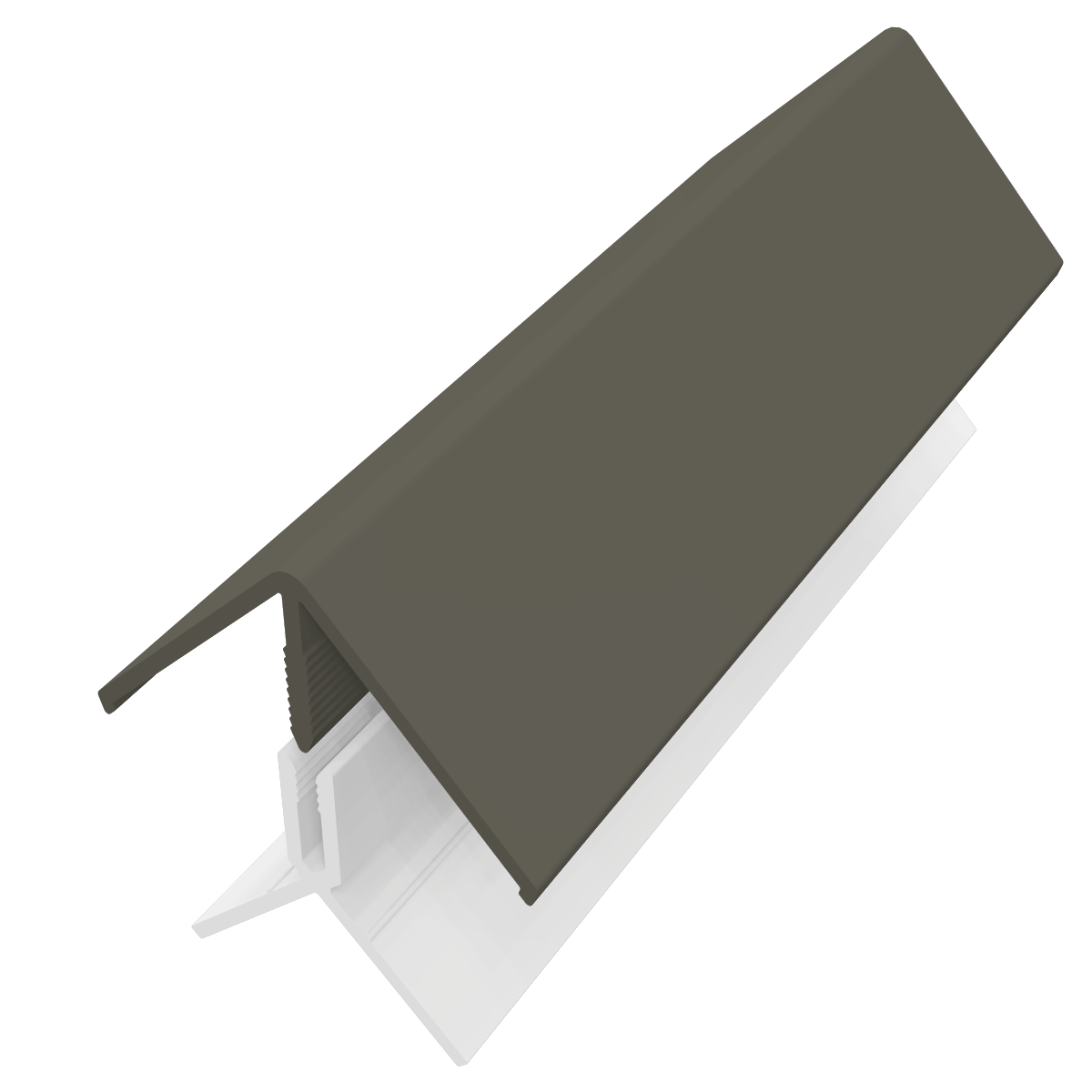 Coin extérieur pvc 45x45 FREEFOAM Faza/solid gris quartz, proche du ral 7039 3 m - 4