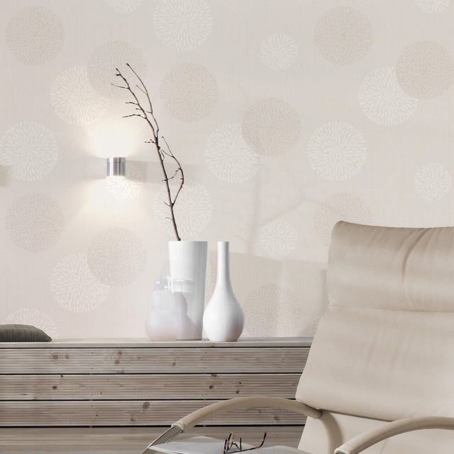 Papier peint intissé Spot bulles blanc