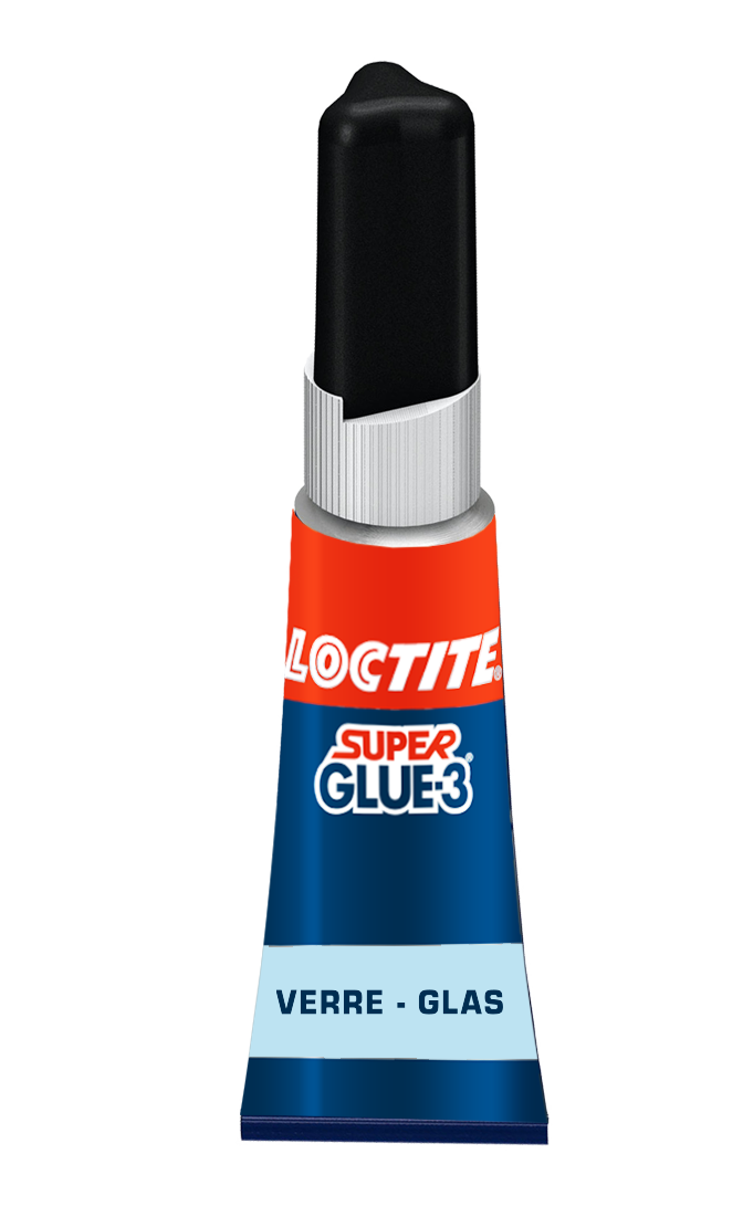 Colle d'assemblage liquide cyano LOCTITE Superglue3 spécial verre transparent 3g - 8