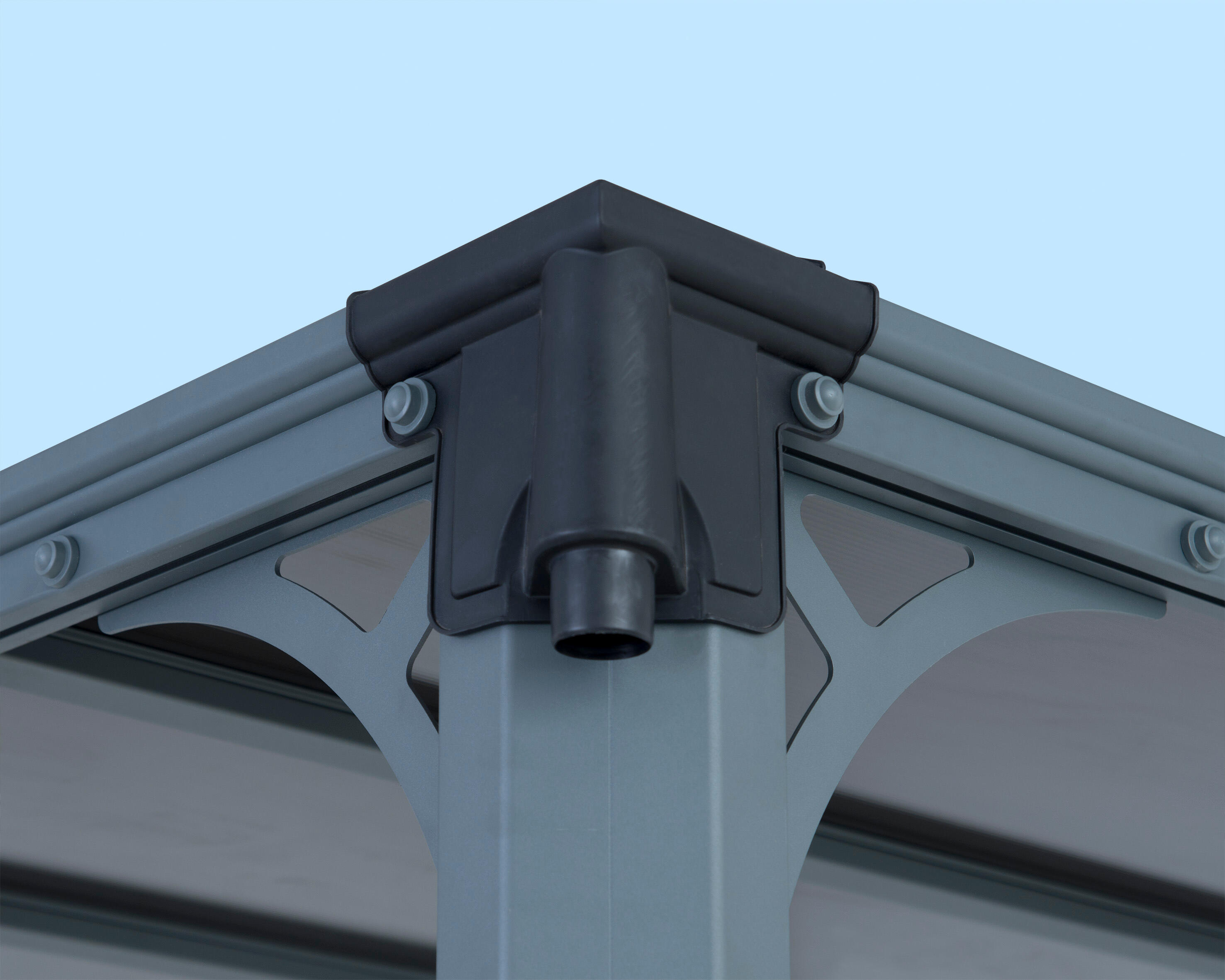 Tonnelle autoportante Milano 3000 CANOPIA BY PALRAM aluminium gris, 9.5 m² - 9
