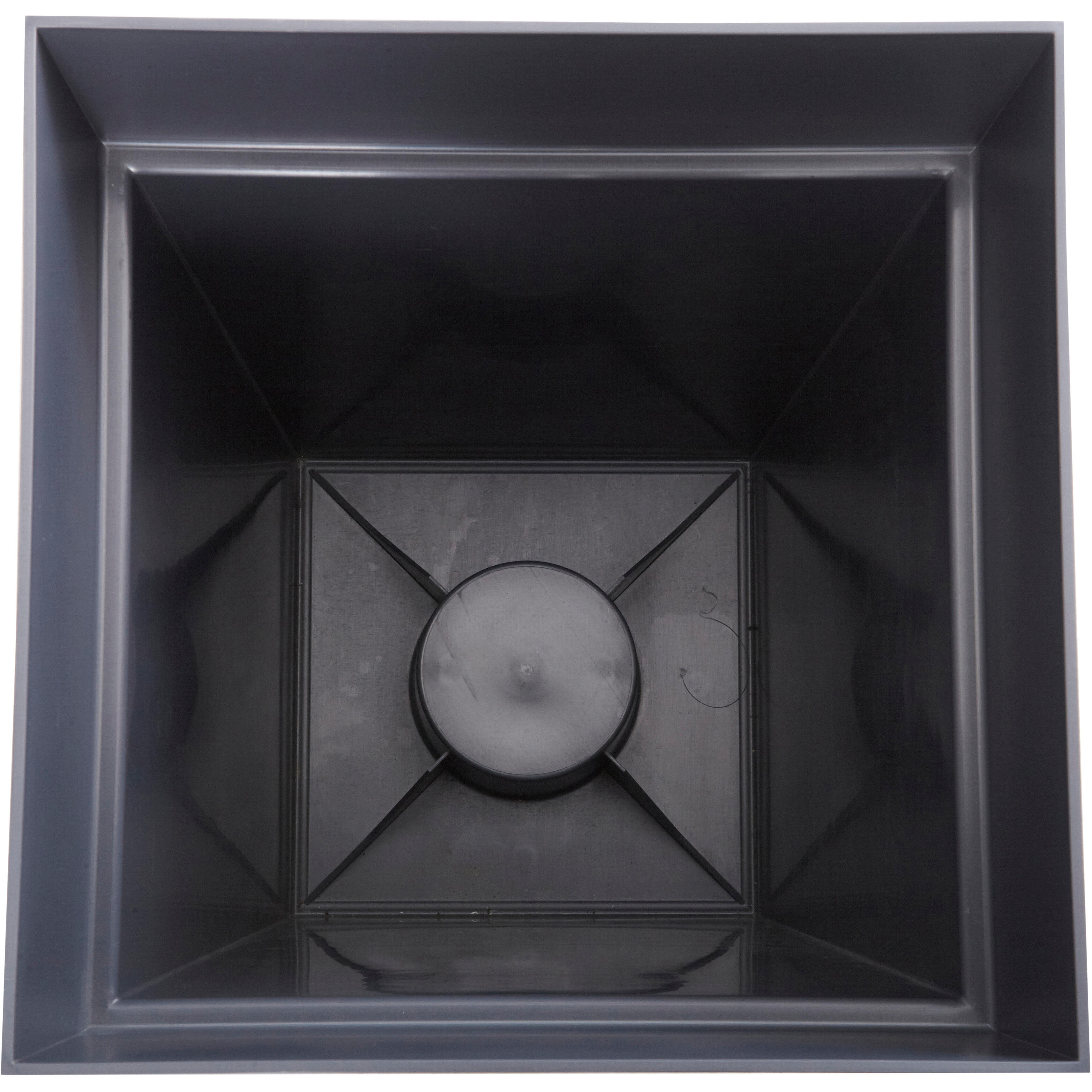 Pot plastique EDA L.39 x l.39 x H.65 cm gris anthracite - 2