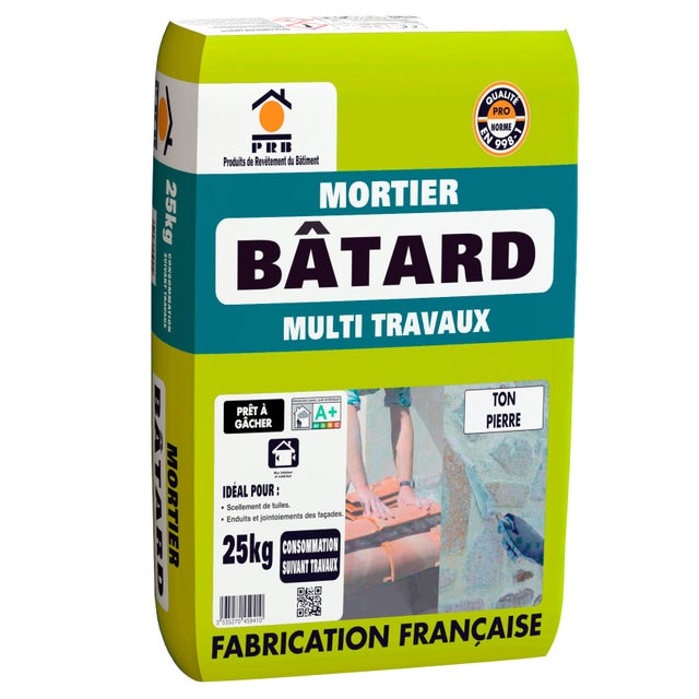Mortier bâtard mur, Ton pierre PRB 25 kg