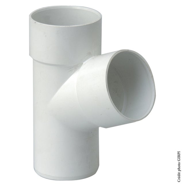 Culotte 67.3° pvc blanc GIRPI, Dév.25 cm Diam.80 mm