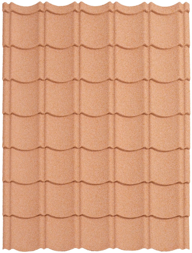 Plaque aspect tuile EASY TUILE acier terracotta l.0.86 x L.1.14 m STANDARD