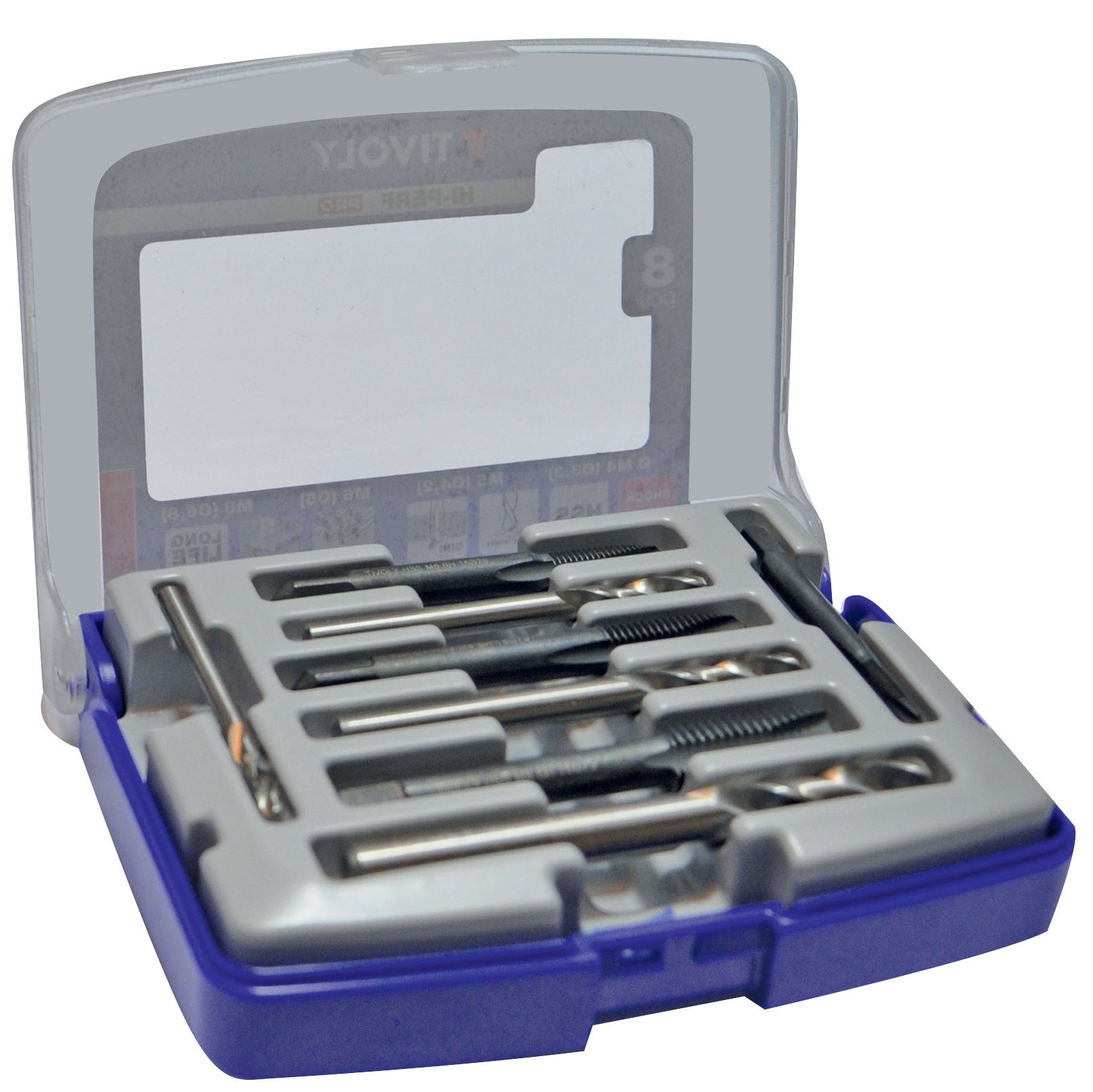 Coffret de 4 tarauds et 4 forets HSS, Diam.3 à 8 mm TIVOLY - 2