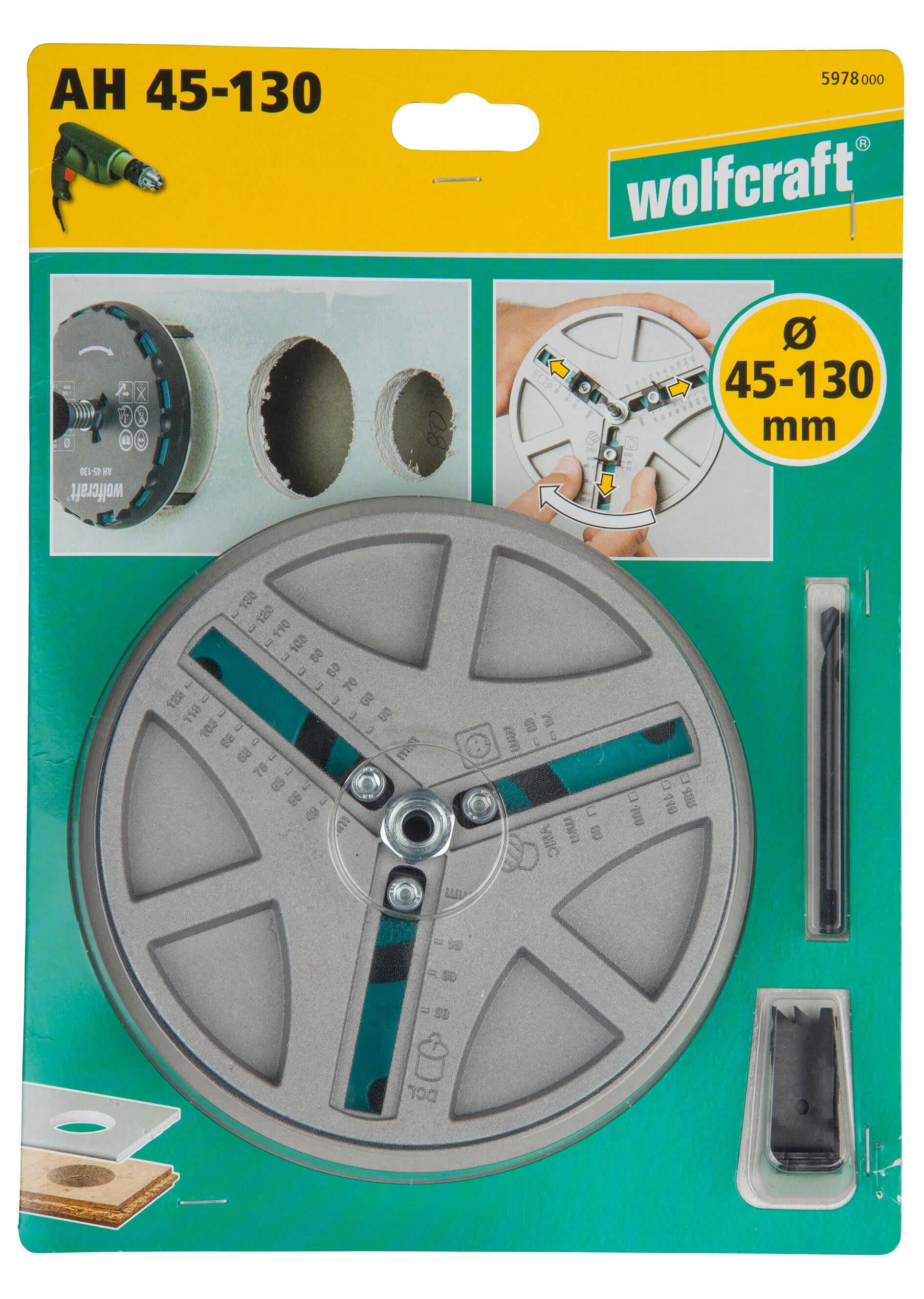 Scie cloche réglable WOLFCRAFT Diam.45 à 130mm - 7