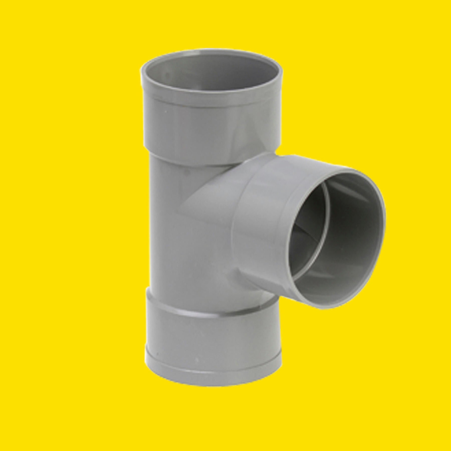 Té simple femelle / femelle 87° pvc Diam.100 mm GIRPI - 2