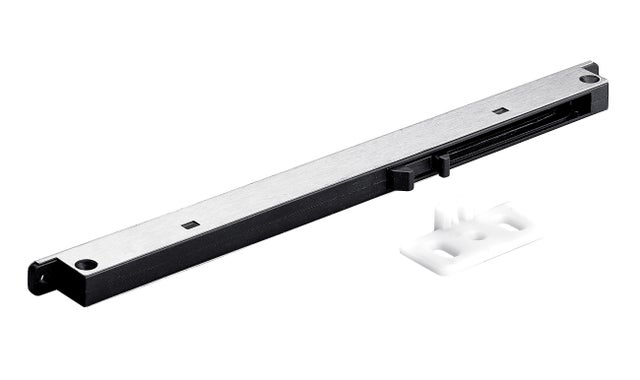 Ammortizzatore per anta mobile HETTICH in alluminio grigio L 13 X H 2.7 cm, 2 pezzi
