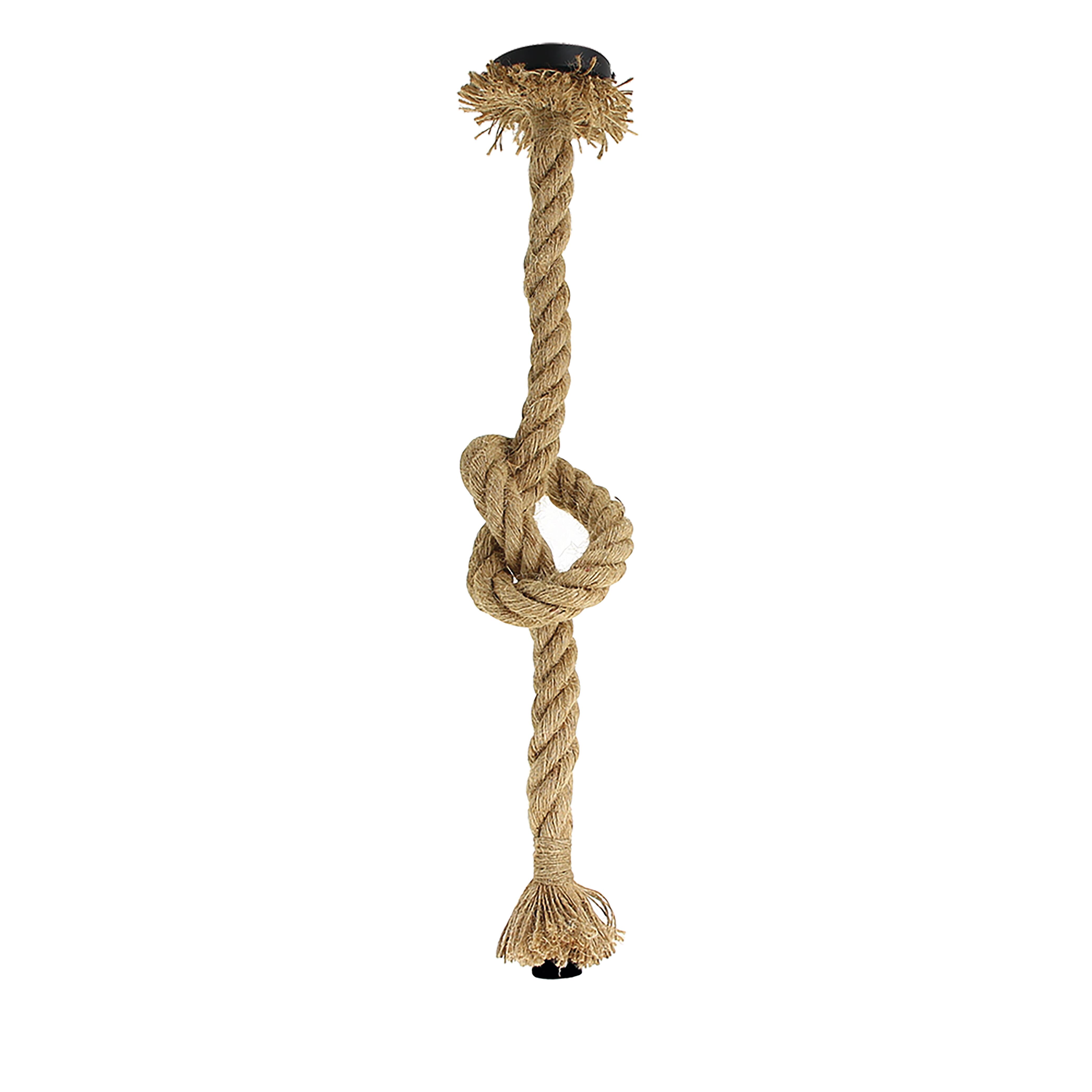 Lámpara de techo péndel cáñamo 1 luz e27 150 cm beige