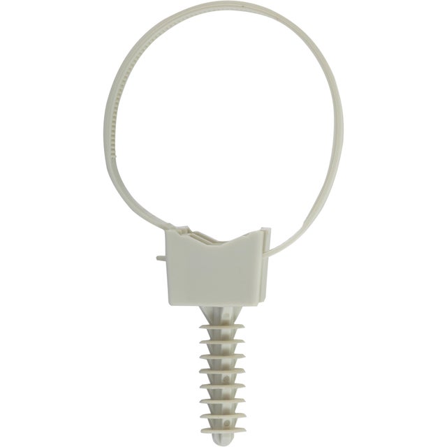 Lot de 50 colliers à embases et chevilles grises, Diam.16 à 25 mm, L.165 mm