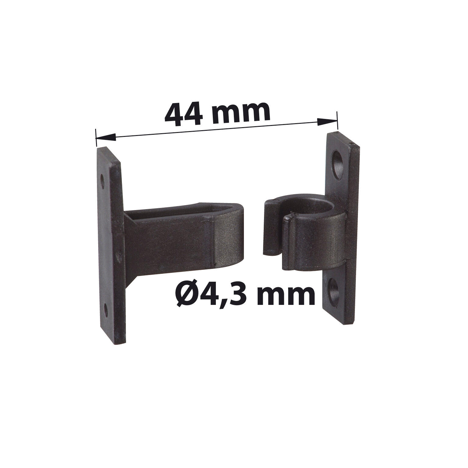 Arrêt à pince composite noir, H.50 x L.50 x P.20 mm AFBAT - 4